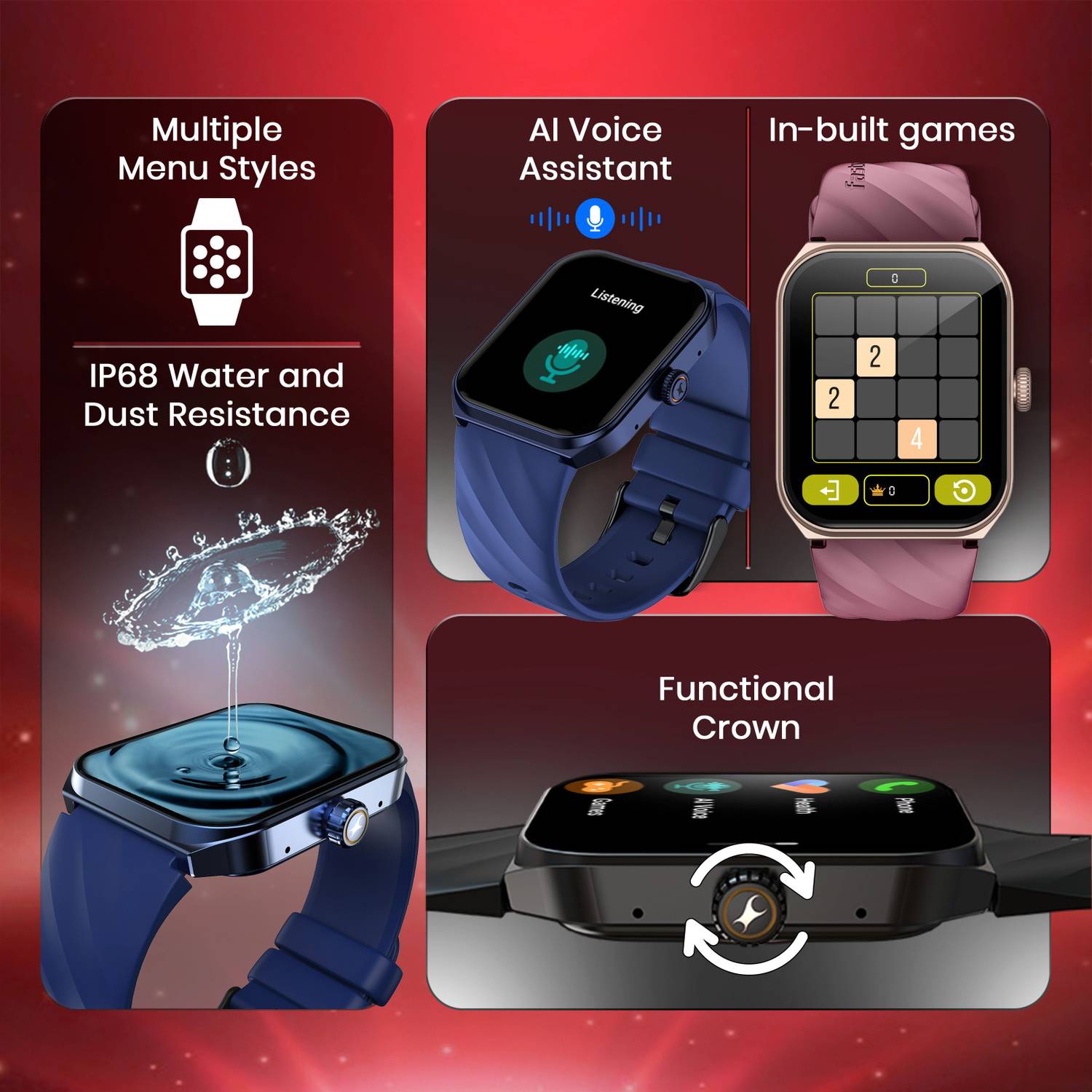 Fastrack Revoltt X2 1.91'' BT Calling Smartwatch - Image 5