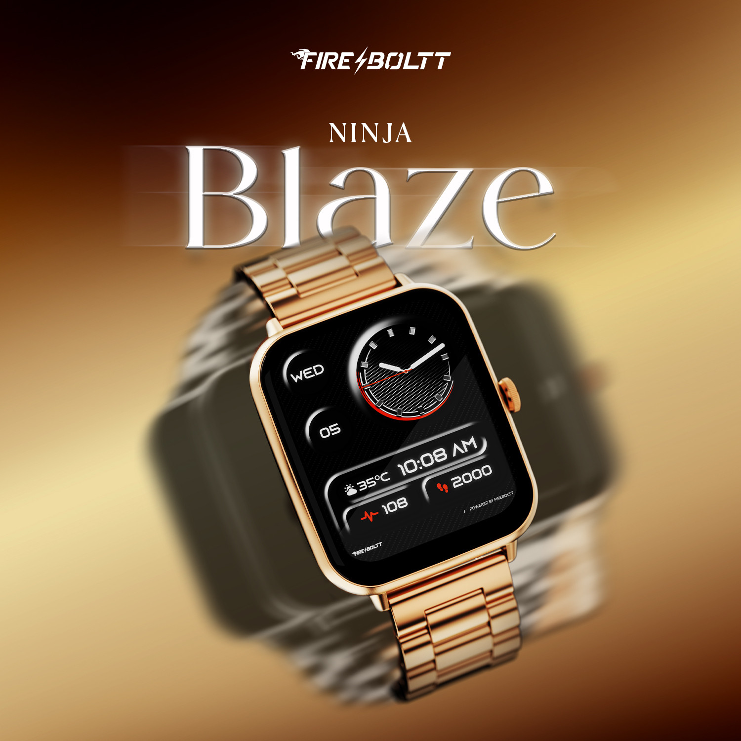 Image of Fire-Boltt Ninja Blaze 1.83 inch HD Display Stainless Steel Built Bluetooth Calling Metal Body Smartwatch