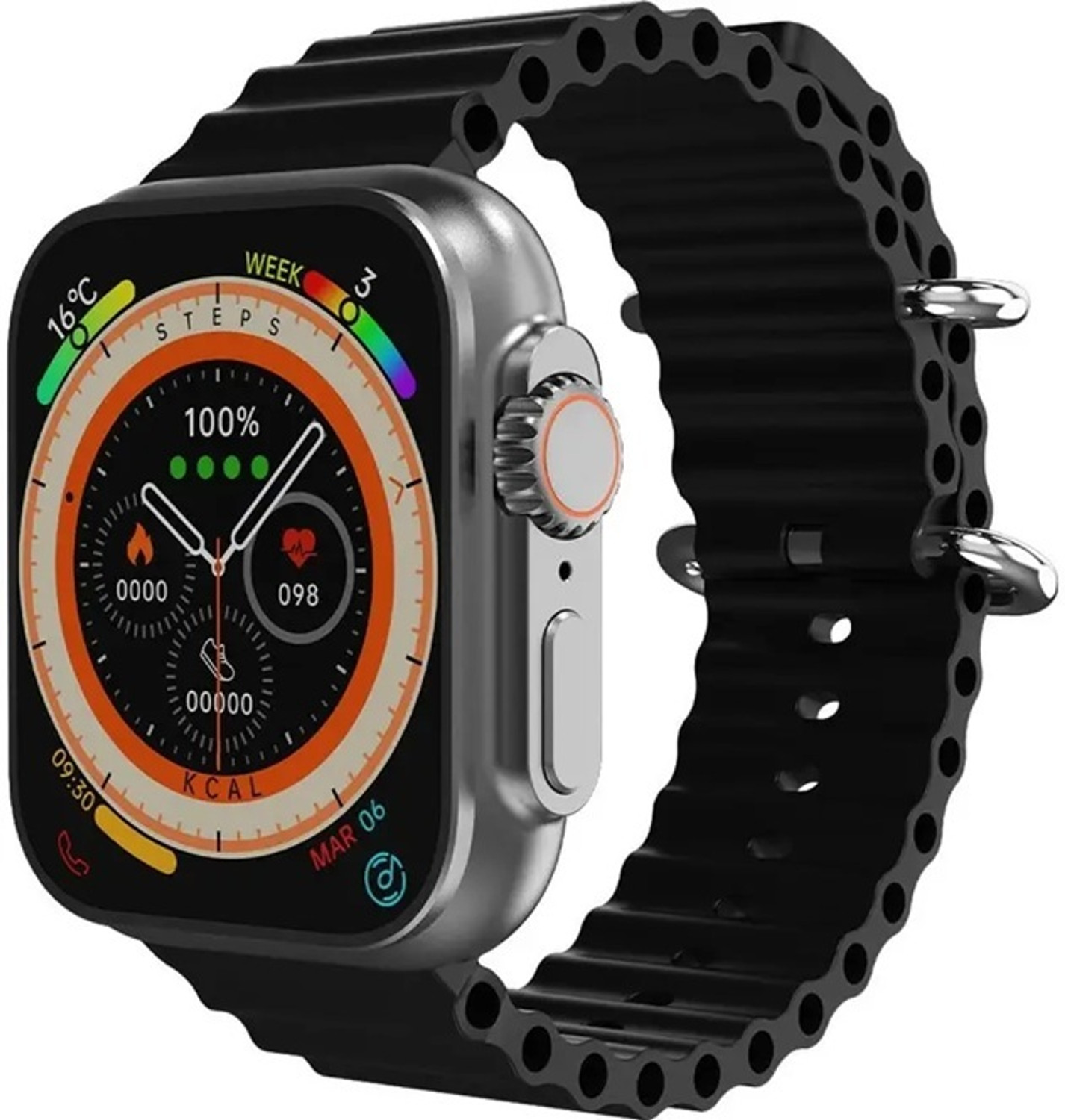 Image of Onikuma T800 BT watch 2in Big Screen Sunlight Proof Display Music Play Insta WA Notifier Smartwatch