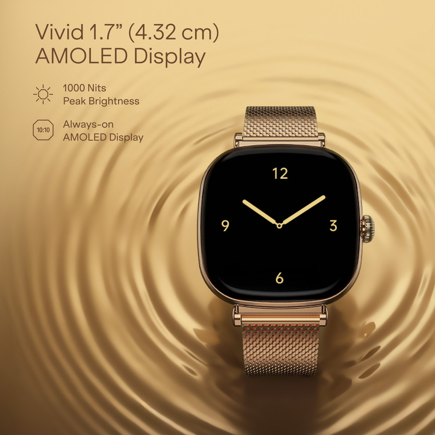 Image of boAt Chrome Ivory, Designed by GIVA, 1.7 inch AMOLED, 1000 nits, Premium Metal Body Smartwatch