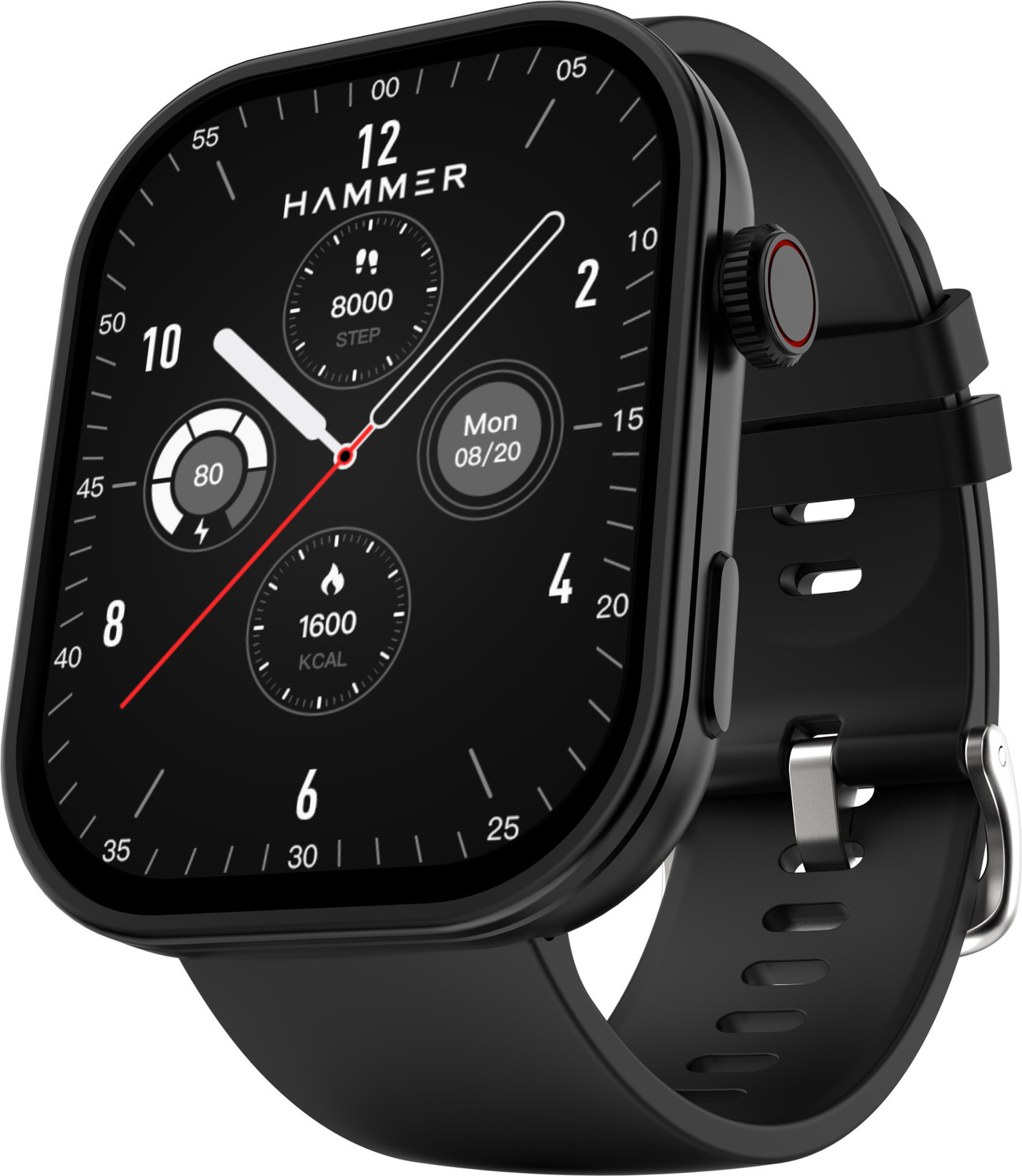 Image of Hammer Tussle 2.01 inch HD Display Advanced BT Calling|Voice Assistant|In-Built Games Smartwatch