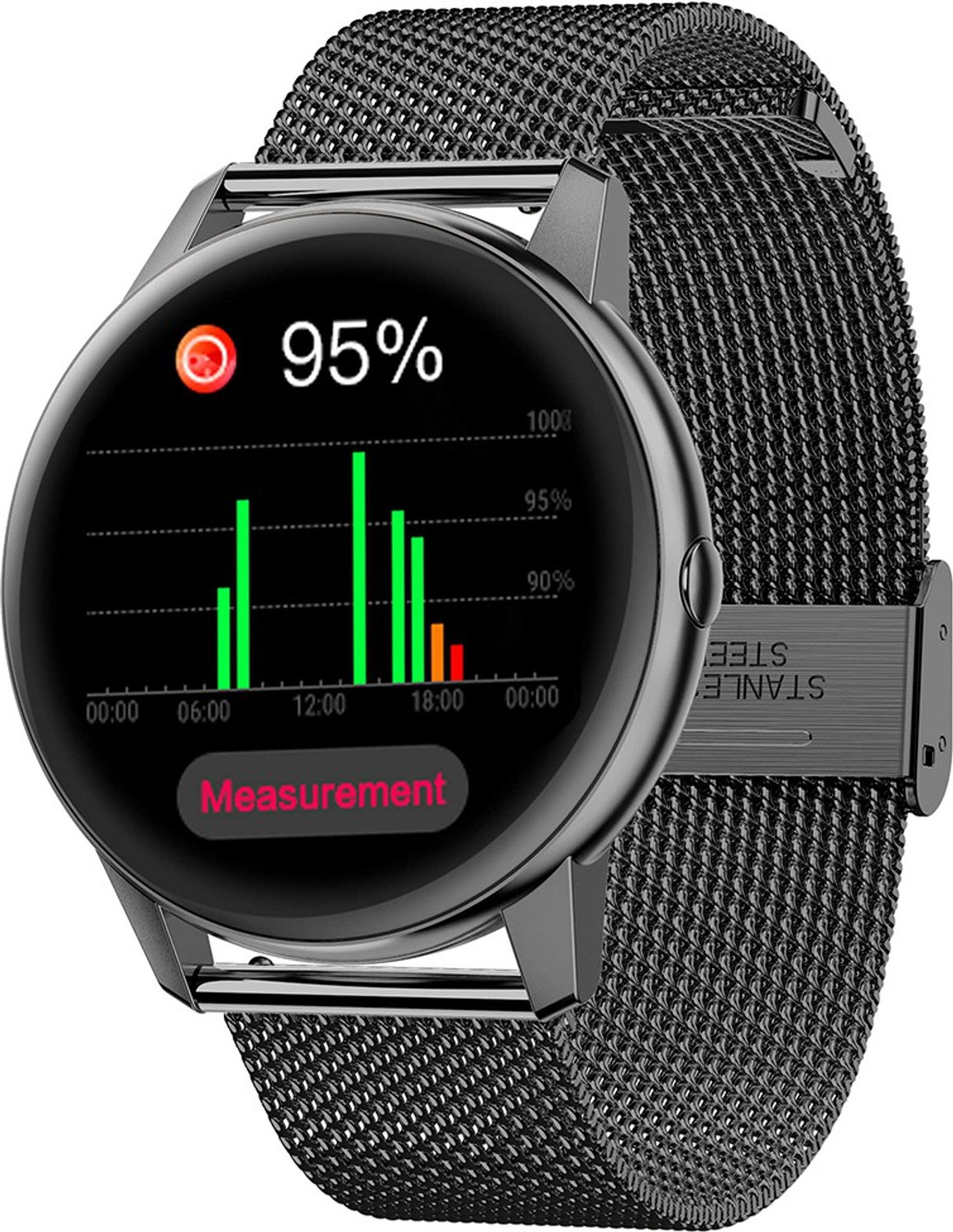 Image of French Connection Full Round Touch Screen Smartwatch Mesh Band - R3-B Pro Smartwatch