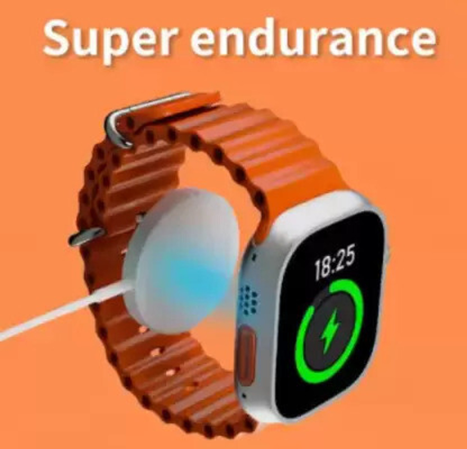 Image of Yash Enterprises Android Smart Watch Men 4GNetwork BT Call GPS X8 Ultra T800 Smartwatch (Orange Strap, Free Size)