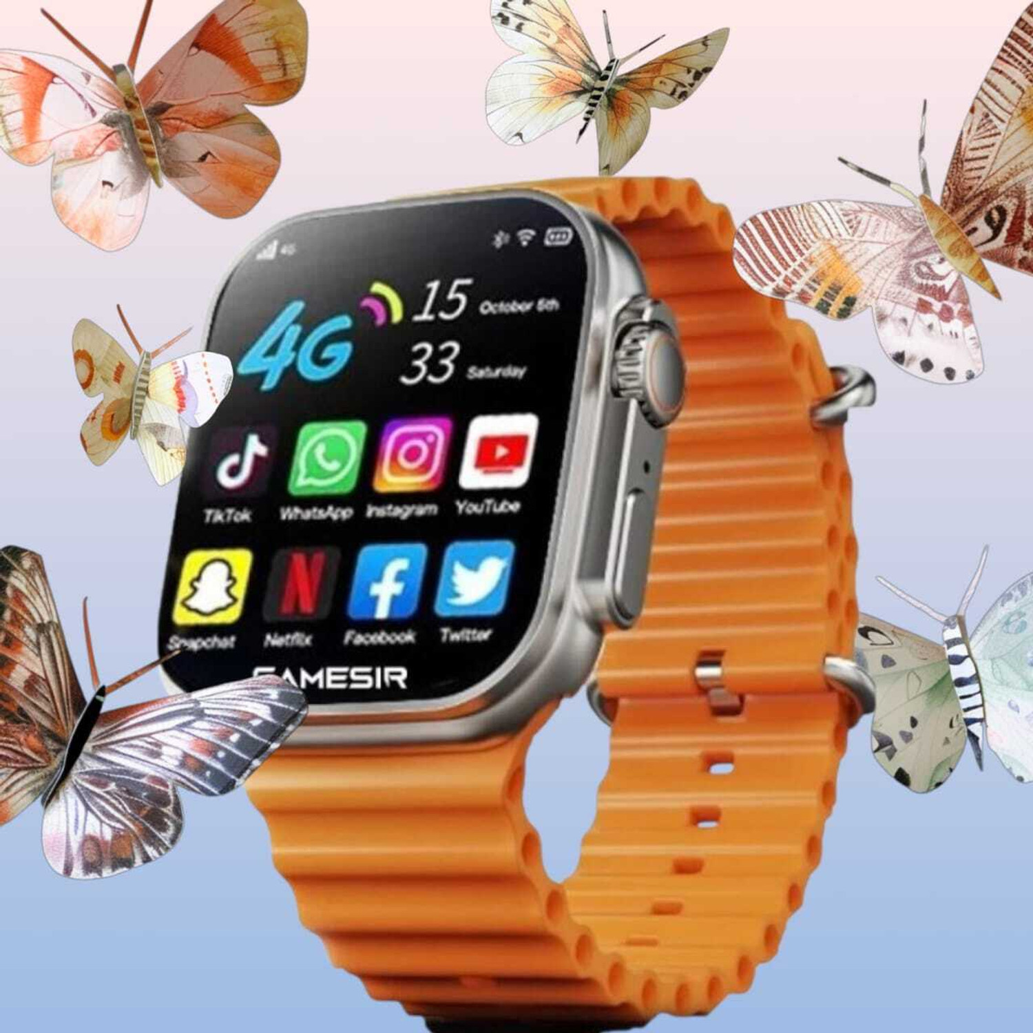 Image of Onikuma T800 BT watch 2in Big Screen Sunlight Proof Display Music Play Insta WA Notifier Smartwatch