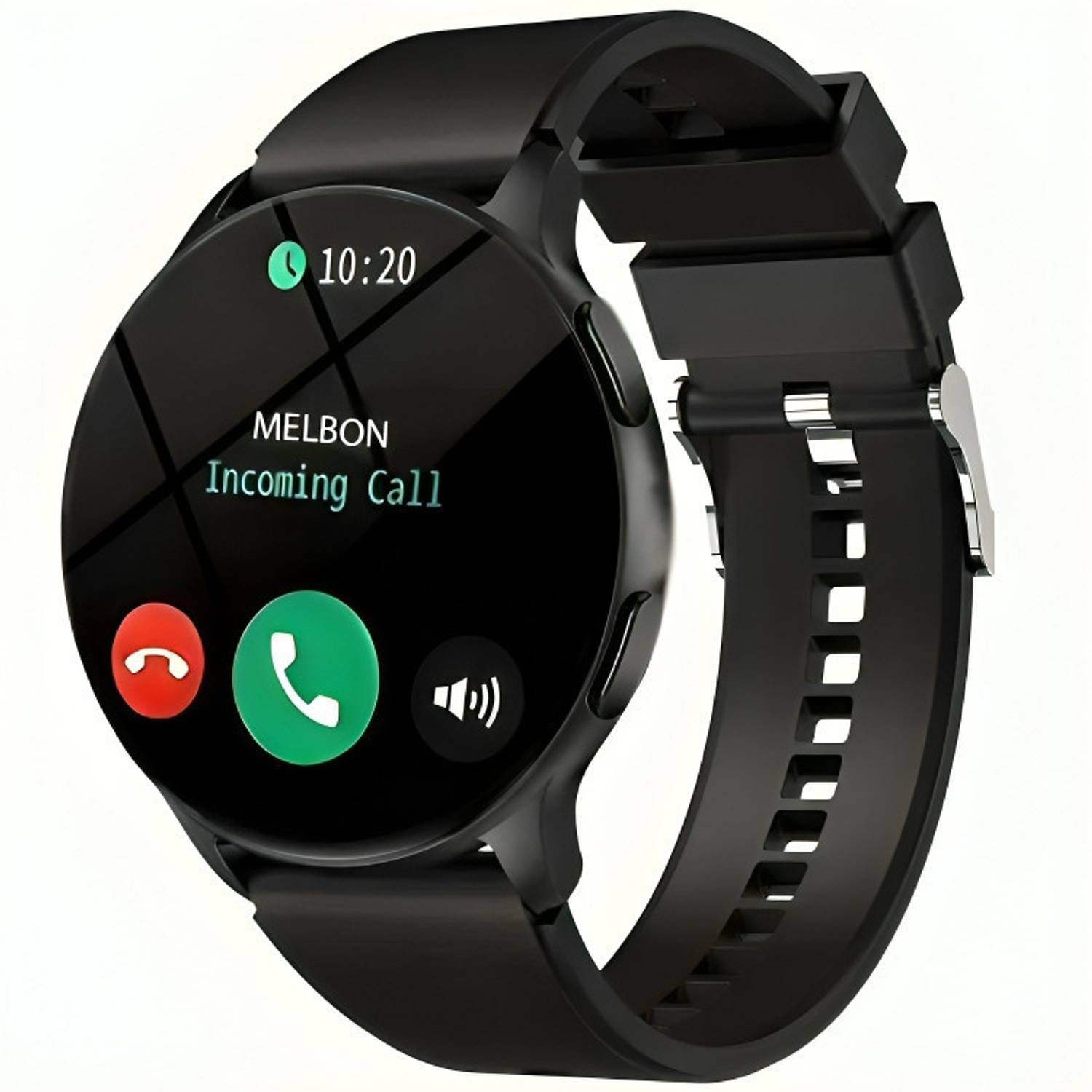 Melbon Active 2 Bluetooth calling, Sporty Heart Rate Monitoring Sleep Tracking Round Smartwatch