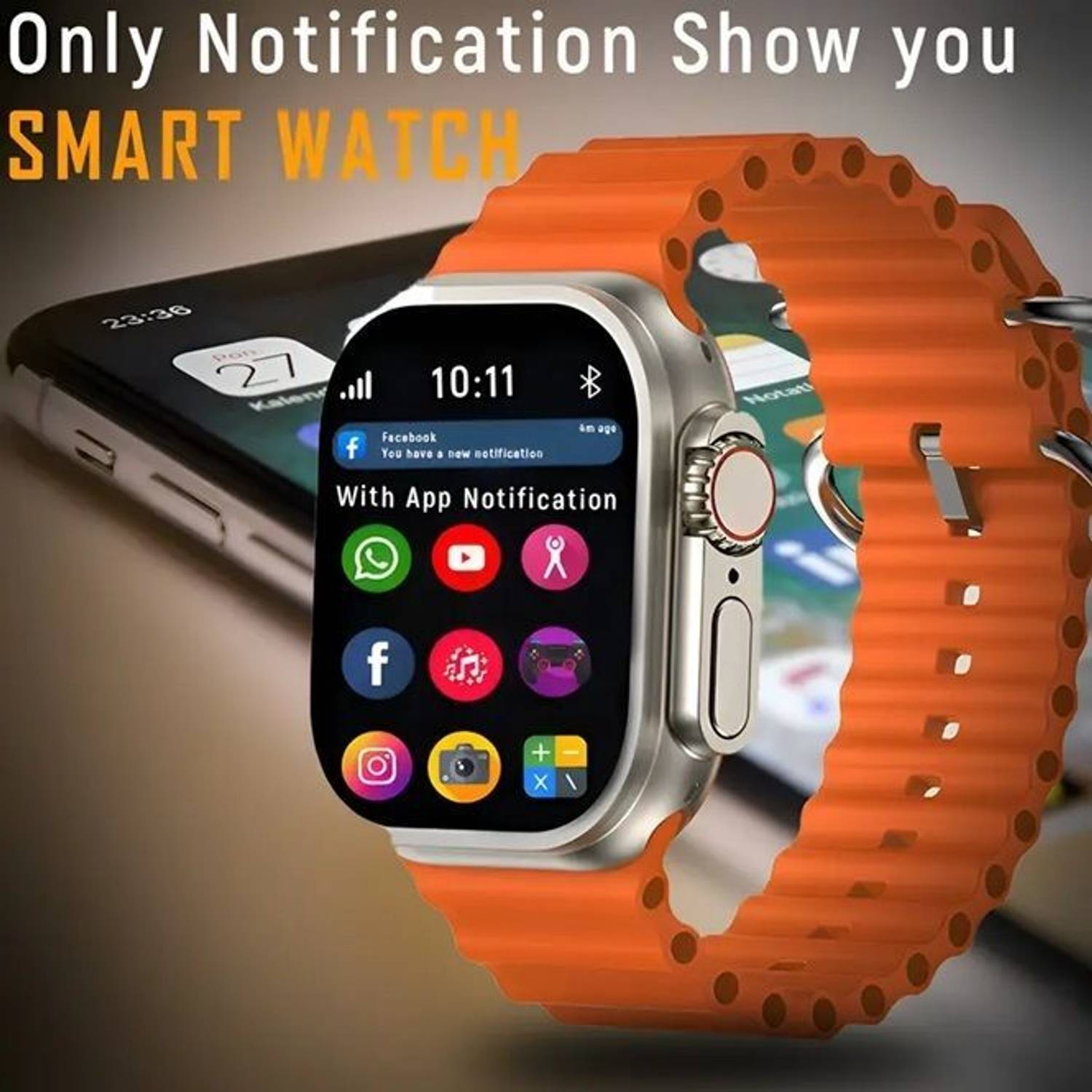 Onikuma T800 SMARTWATCH ORANGE Smartwatch (ORANGE Strap, FREESIZE
