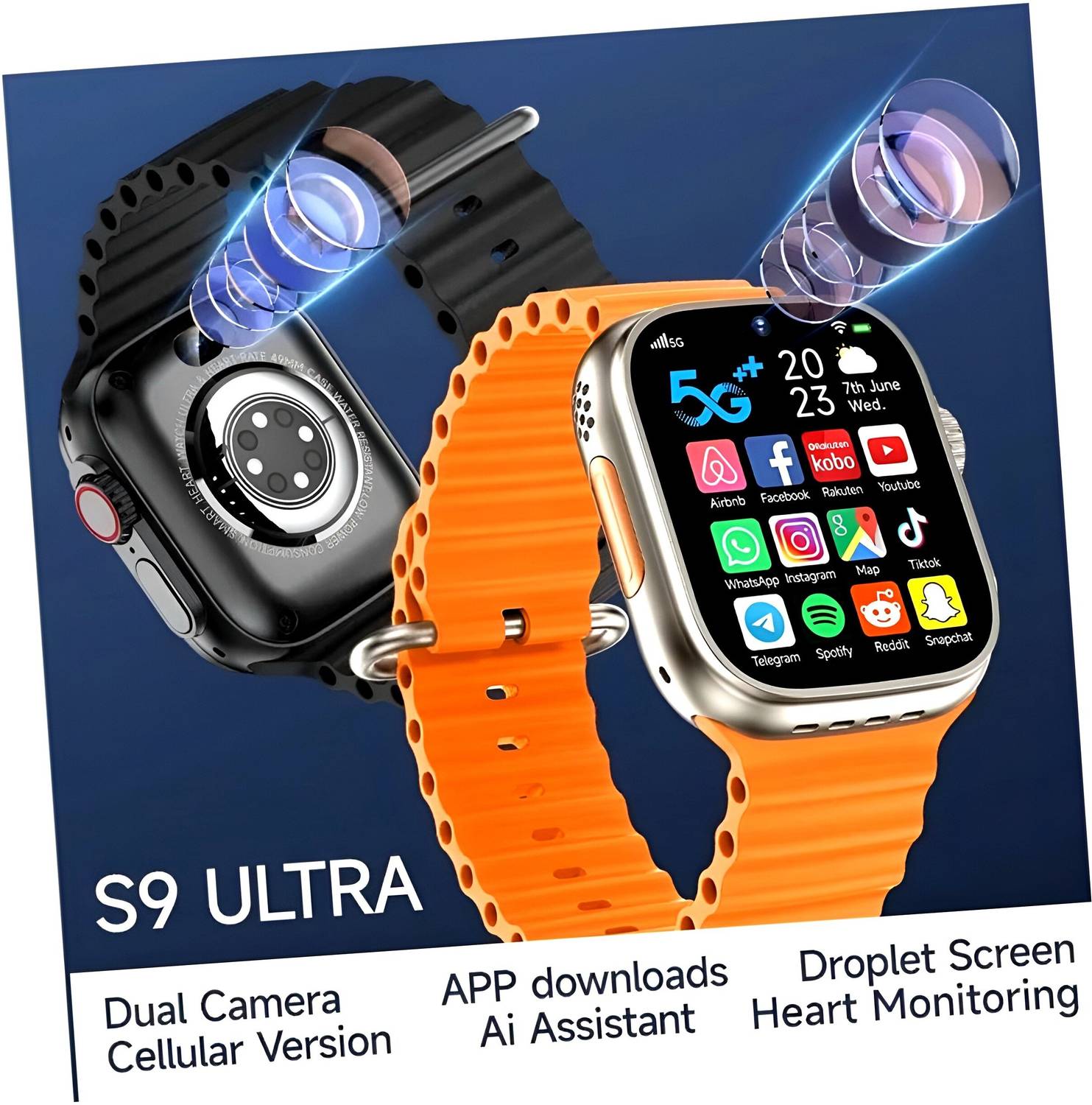 FALLTECH Android Smartwatch 5G, 5MP Dual Camera - Image 1