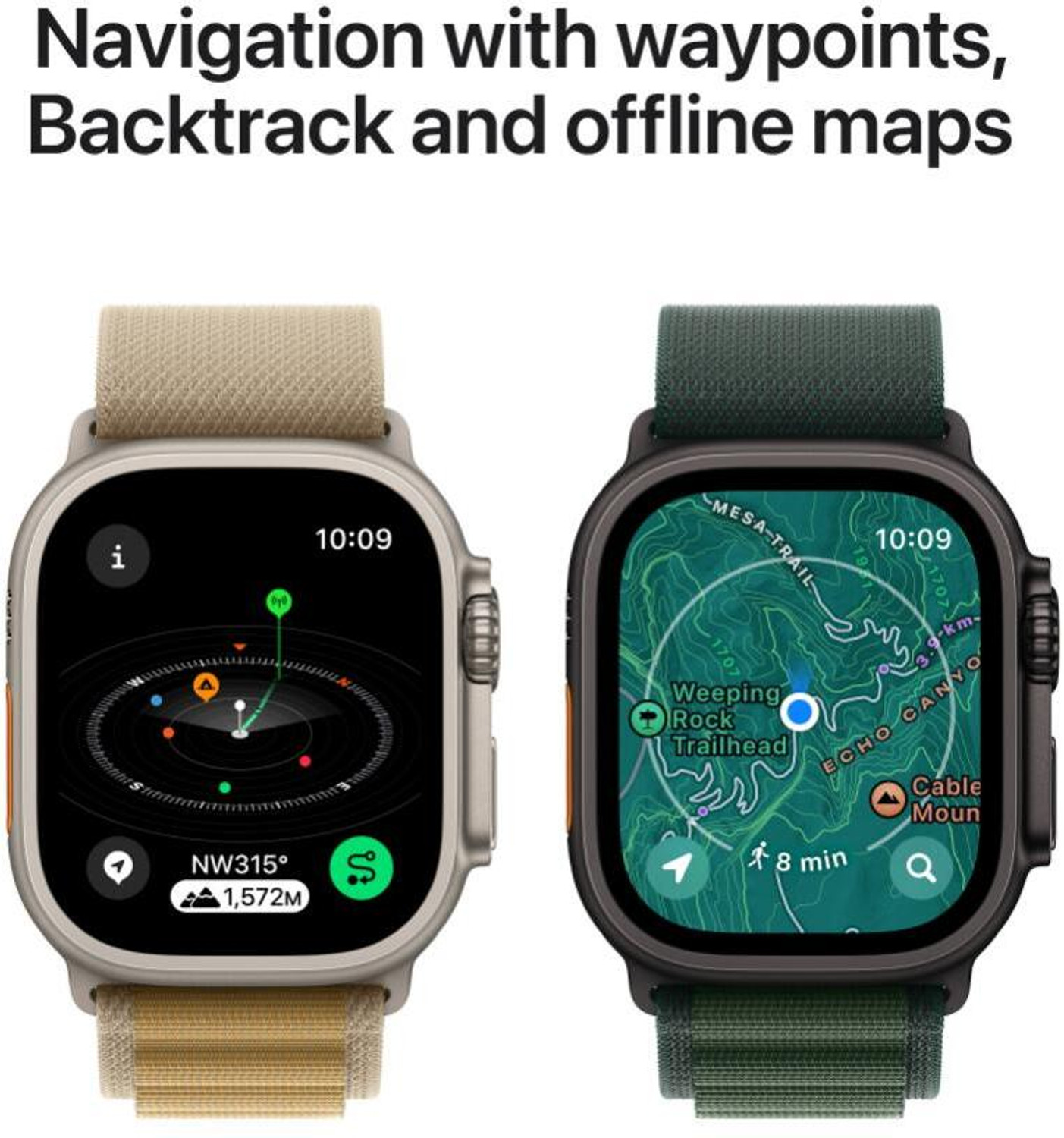 Image of Apple Watch Ultra 2 GPS + Cellular 49mm Black Titanium with Black Milanese Loop