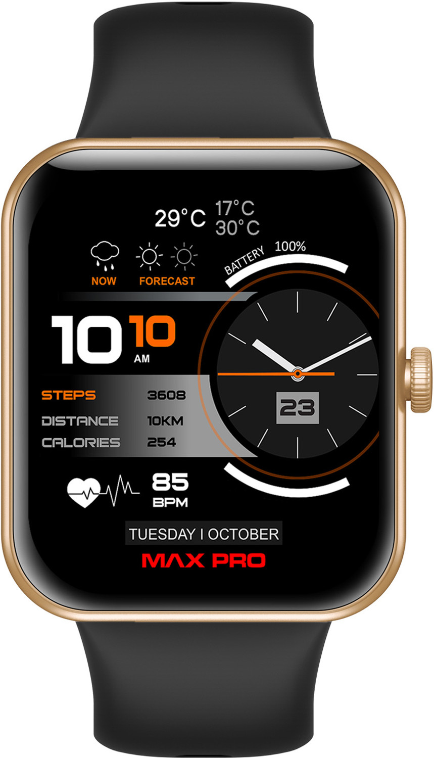 Image of PA Maxima Max Pro Samurai with 1.85 inch HD Display, Call Accept Option,Hindi Language Support Smartwatch