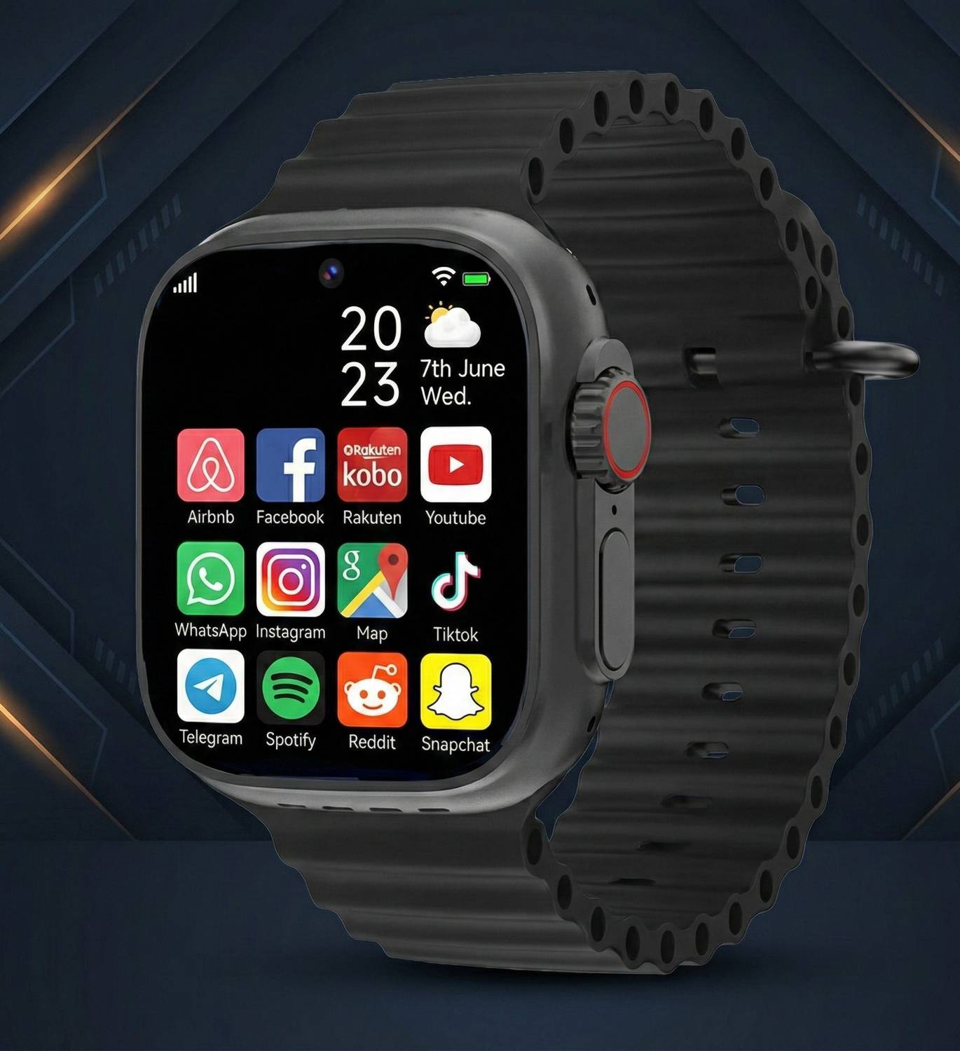 TECHIO T800 Ultra Kids Smartwatch, Bluetooth Calling, 1.99" Displ