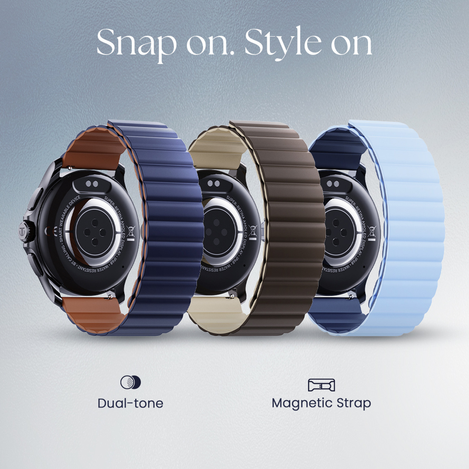 Image of TITAN Evoke 2.0,1.32inch AMOLED Display,Magnetic Strap,IP68,BT Calling Smartwatch