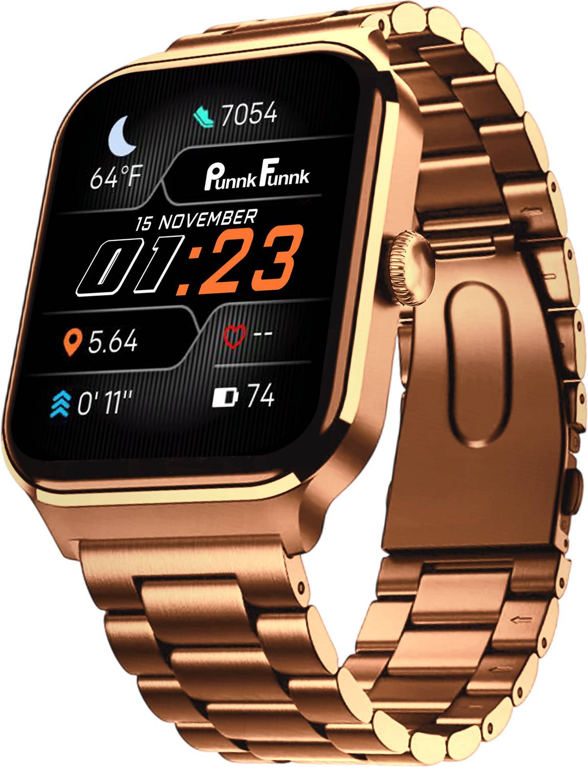 PunnkFunnk Lumina 2.01" Amoled Display Smartwatch with Bluetooth