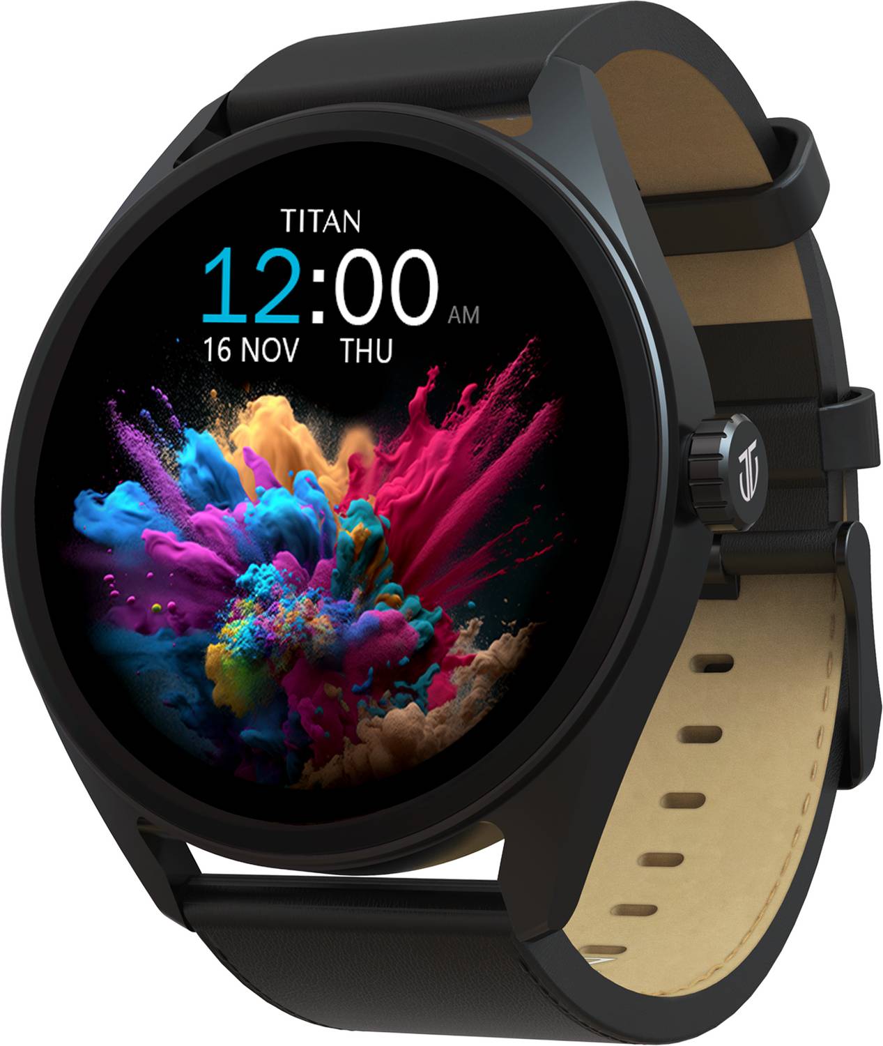 TITAN Crest-1.43''|Premium Design|AMOLED|AOD|Working Crown|BT Calling|Fast Charge|IP68 Smartwatch