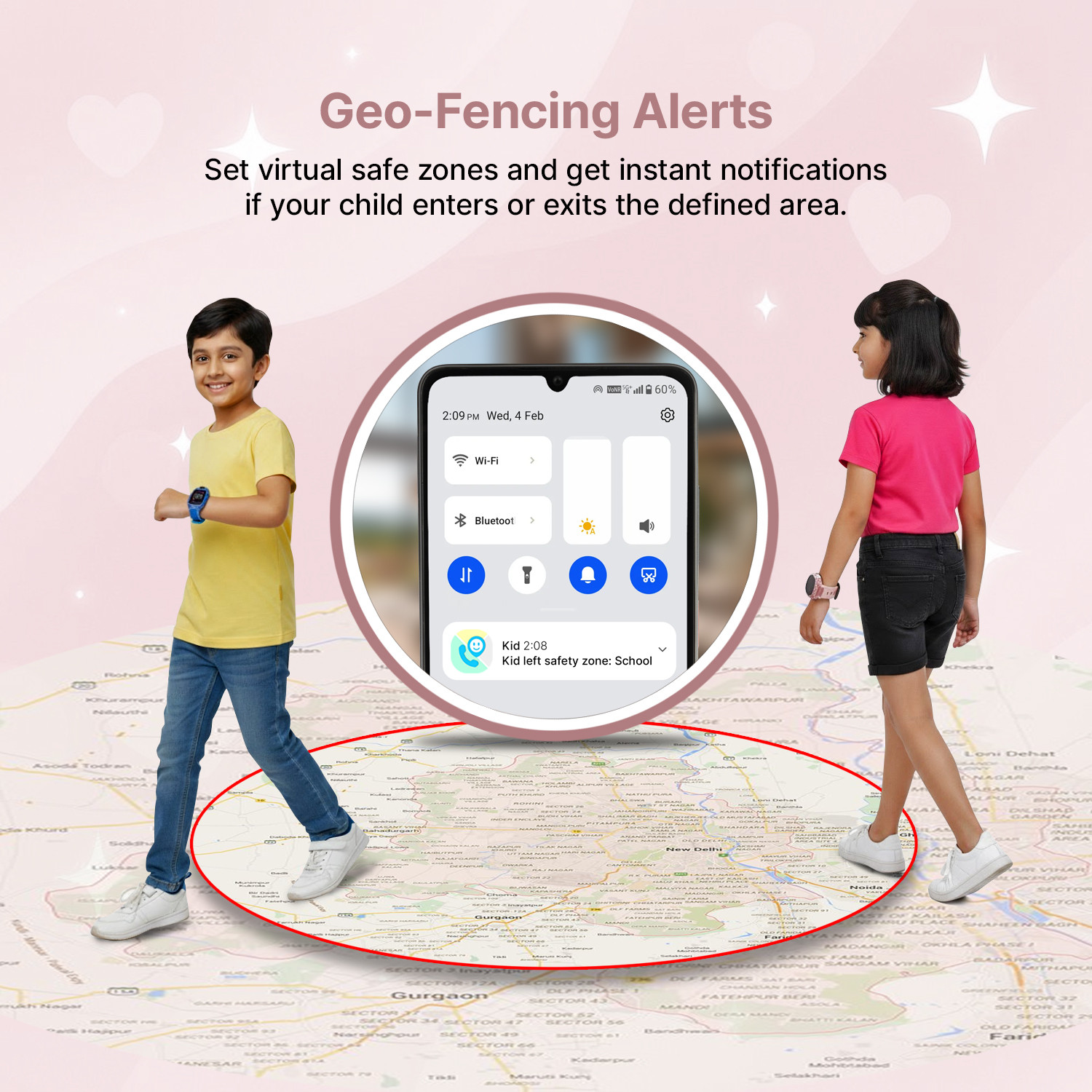 Image of Ai+ NovaWatch Kids 4G with Live GPS, Video Call, SOS & Geo-Fencing Smartwatch