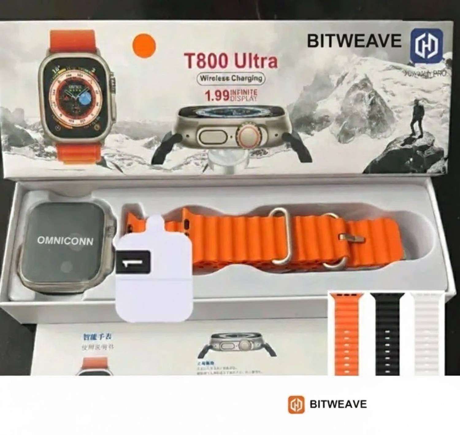 BITWEAVE T800 Ultra Smartwatch Series 8 with Bluetooth , Fitness & HD Display Smartwatch