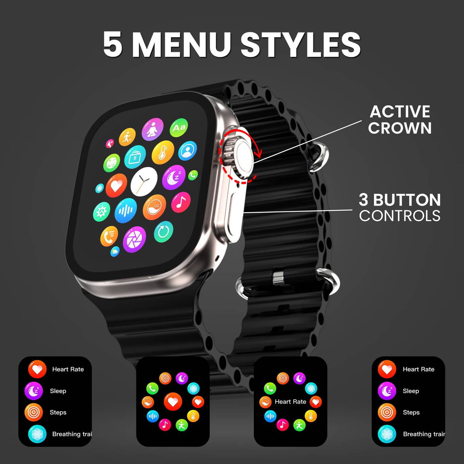 Gizmore CRAZE 2.01 Always On Display 240x283 px 500 NITS | BT