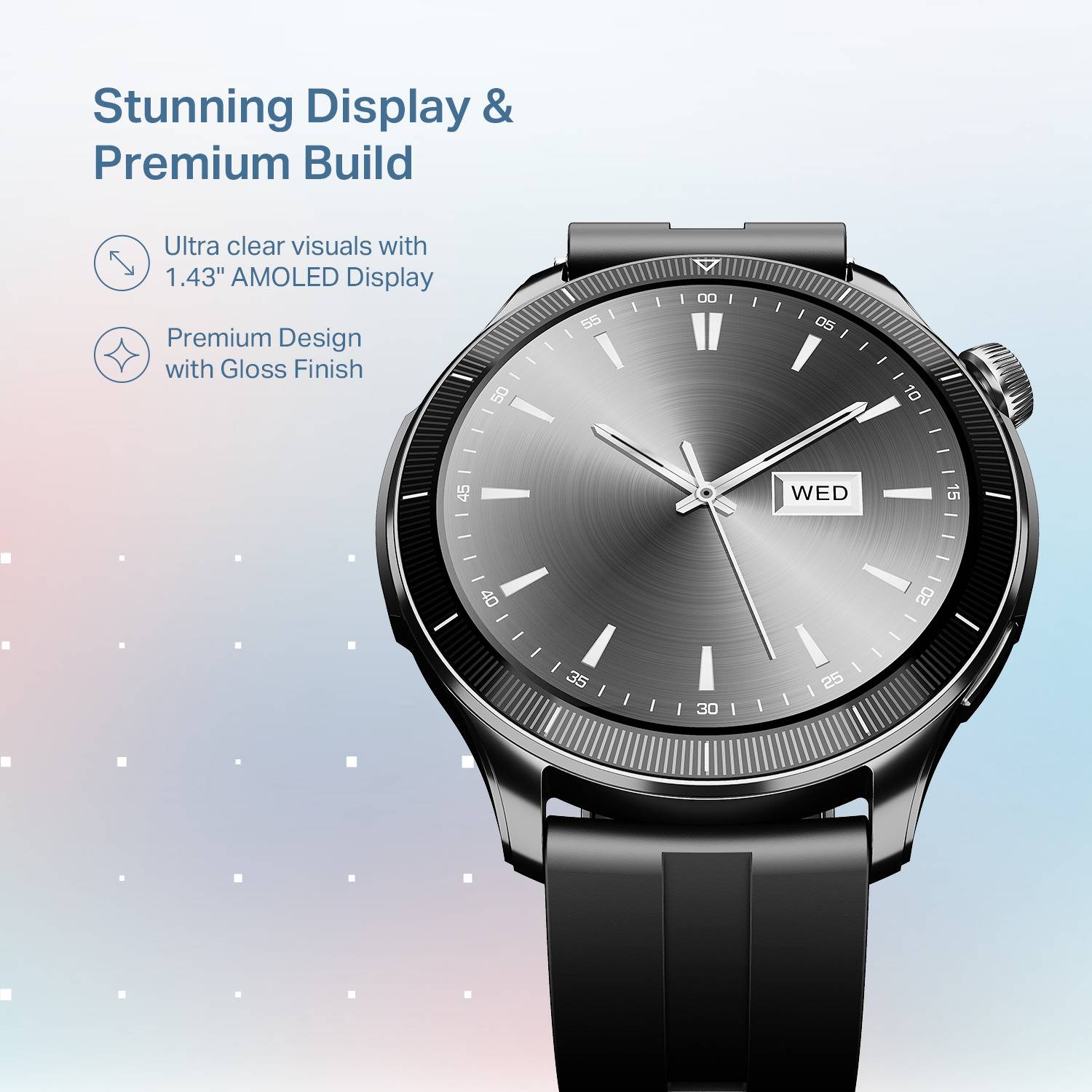boAt Chrome Eon Silver Smartwatch - Image 3