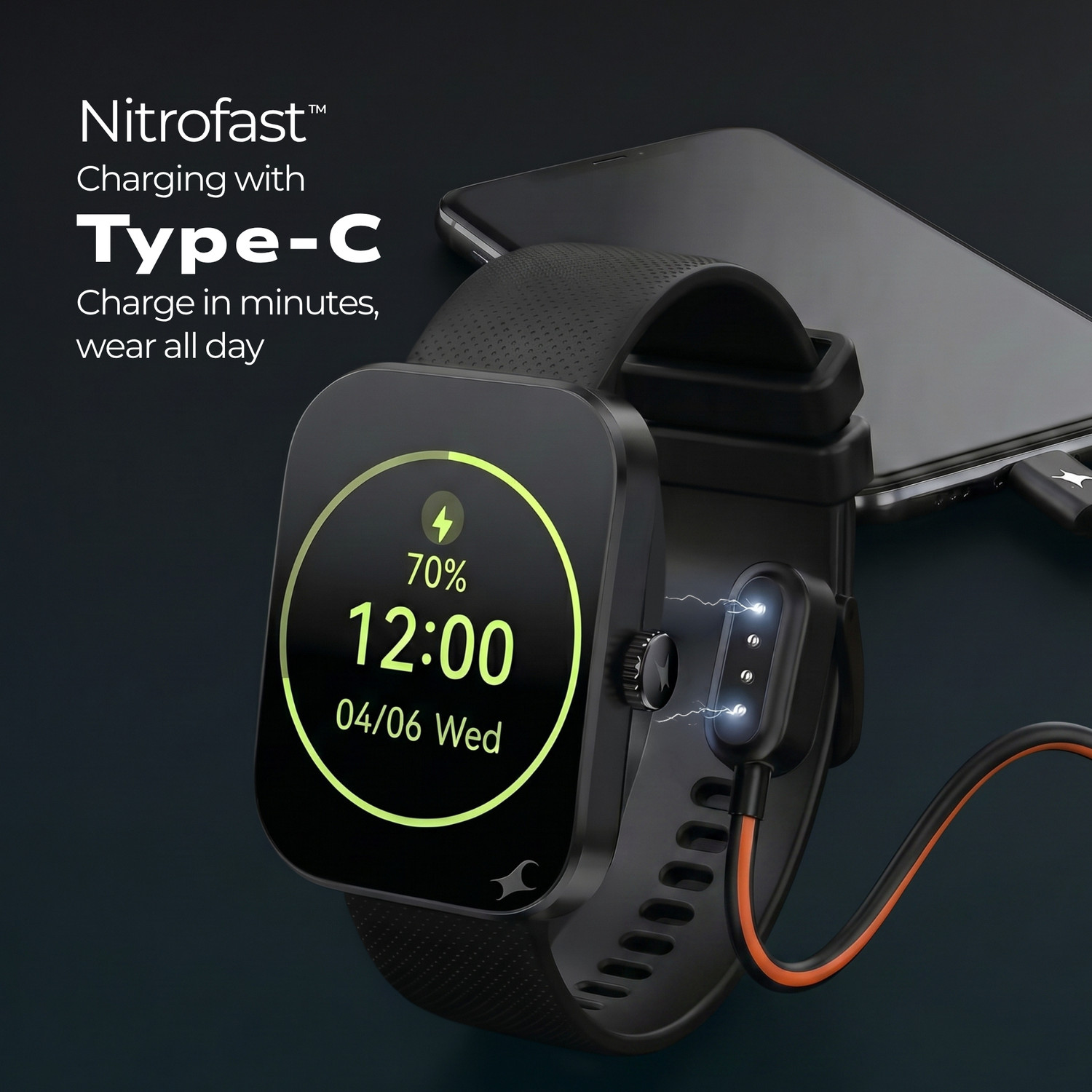 Image of Fastrack Revolt FS3 2.01 inch Curved Display | BT Calling | Crown Control | 24 /7 Health Suit Smartwatch