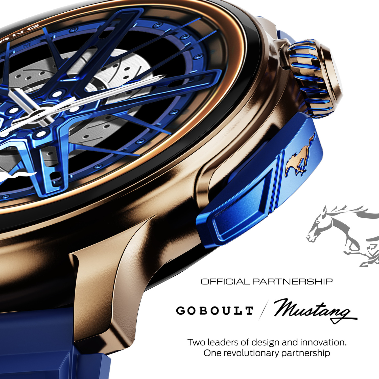 Image of GOBOULT Mustang Racer 1.43 inch AMOLED Display with Premium Metallic Crown, AI Coach Smartwatch
