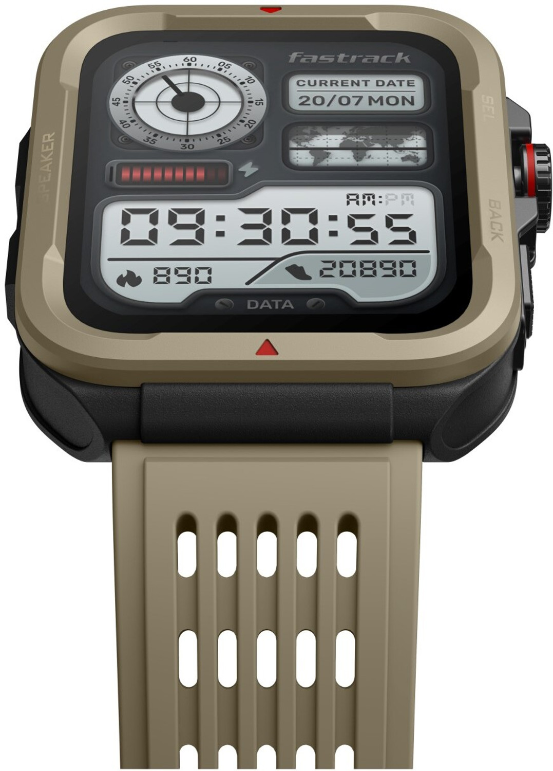 Image of Fastrack Active 1.83 inch HD Display,Functional Crown,BT Calling with Advanced Chipset Rugged Smartwatch