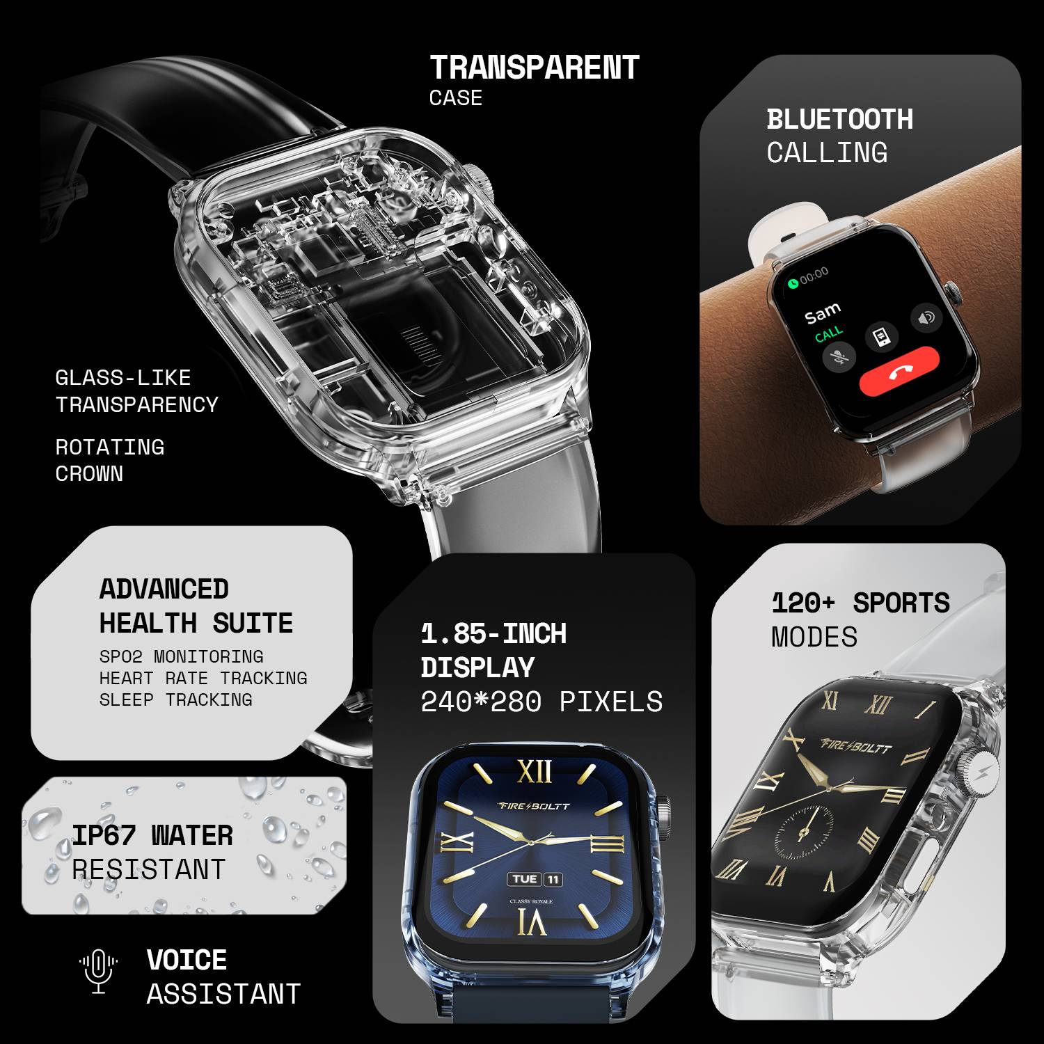 Fire-Boltt Rise Phantom 1.85 Display Smartwatch - Image 3