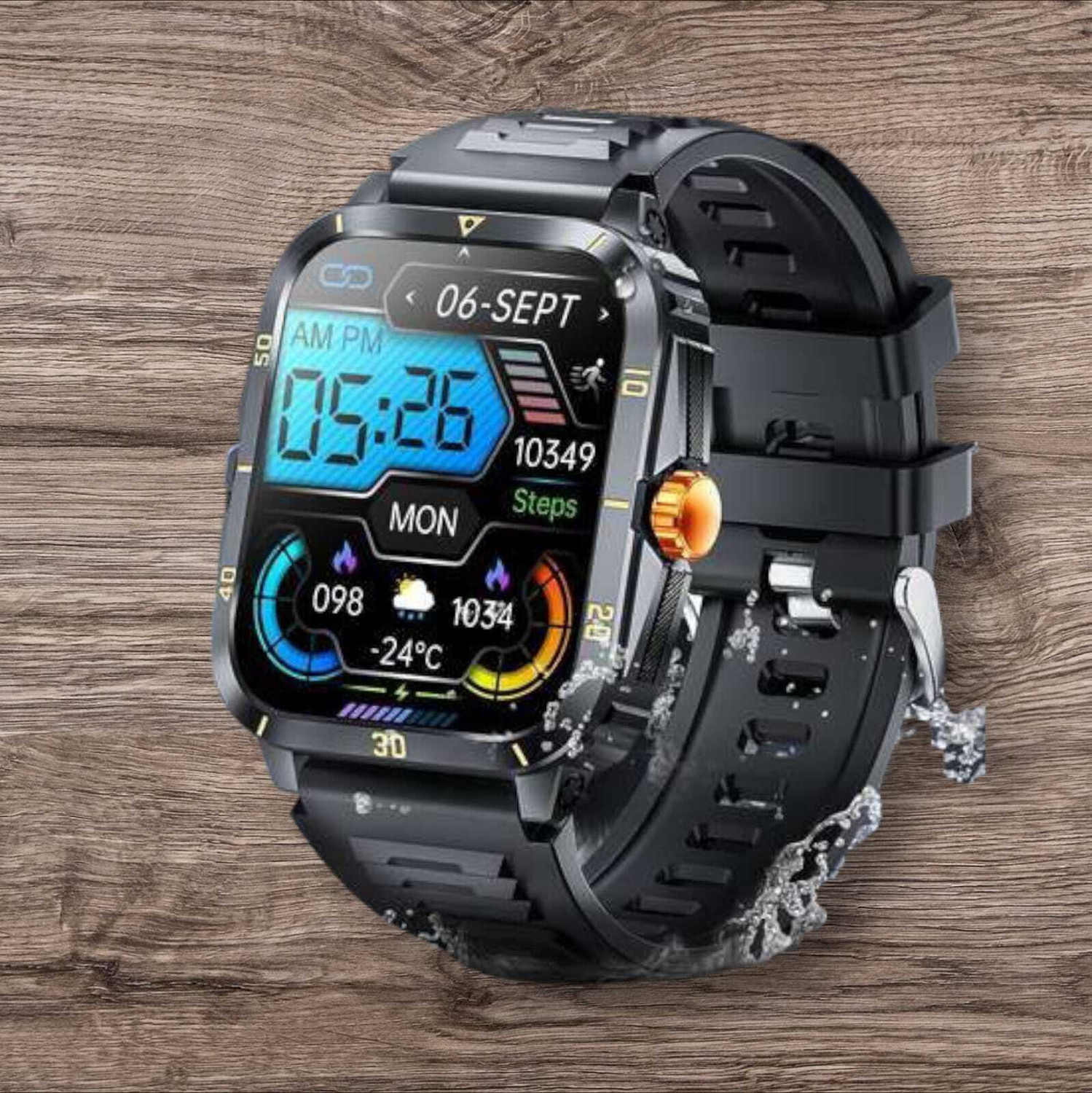 Image of Onikuma T800 BT watch 2in Big Screen Sunlight Proof Display Music Play Insta WA Notifier Smartwatch