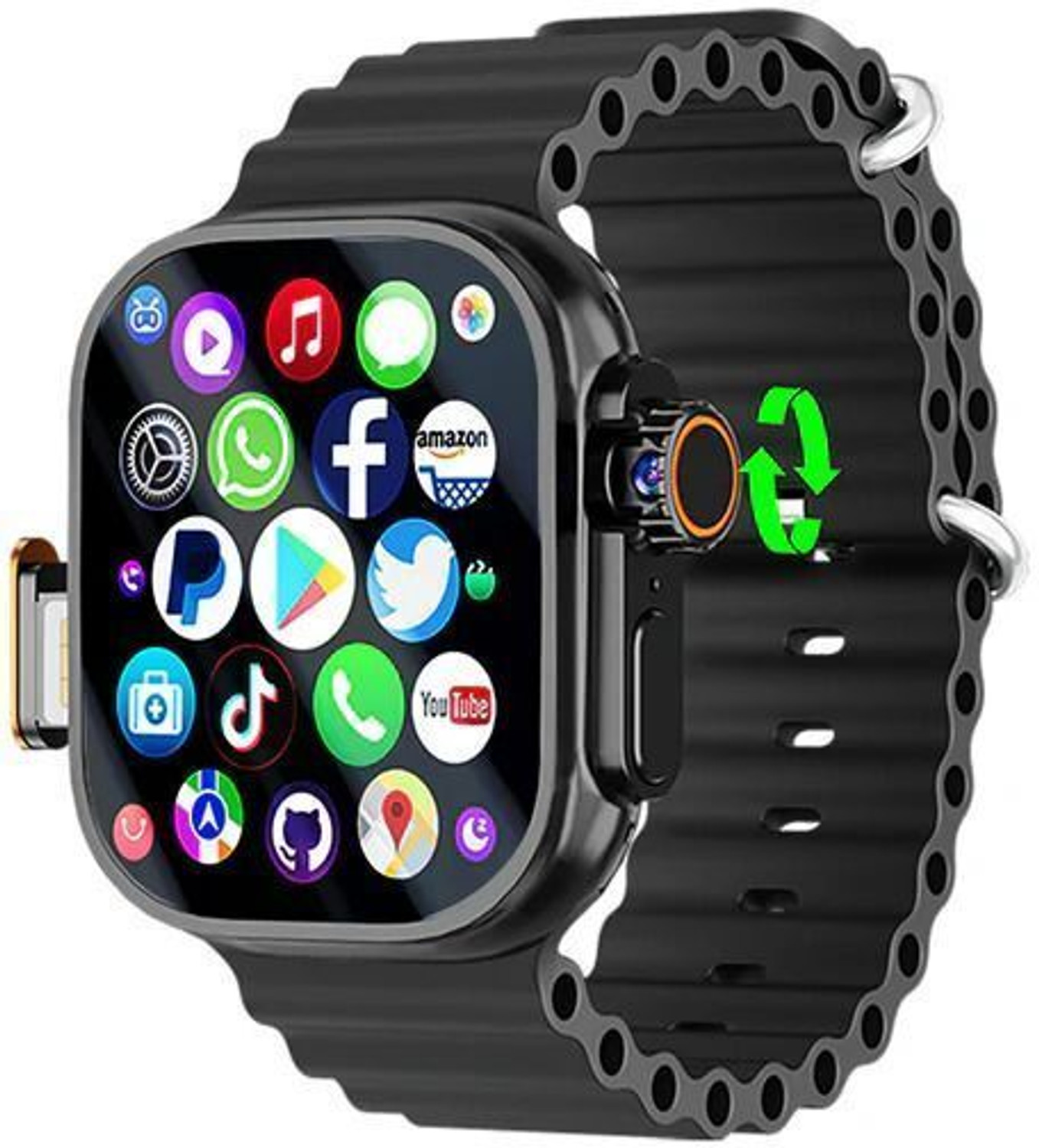 Image of SEHUB WS Ultra S9 Black 4G /5G Android Watch 180 Camera AMOLED GPS WiFi 8GB+128GB Smartwatch