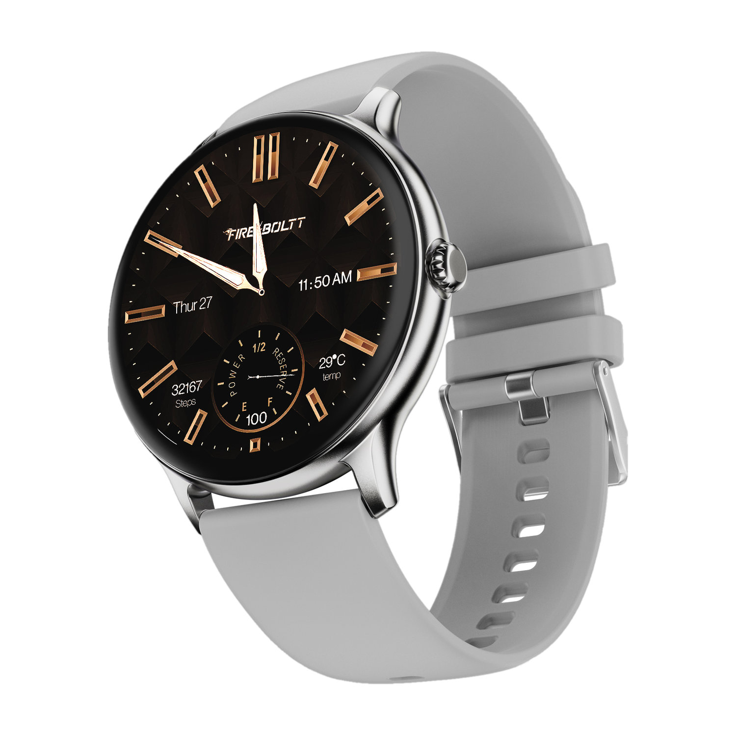 Fire-Boltt Ninja Talk 35.3mm (1.39) Round Bluetooth Calling Metal Body,120 Sports Modes Smartwatch