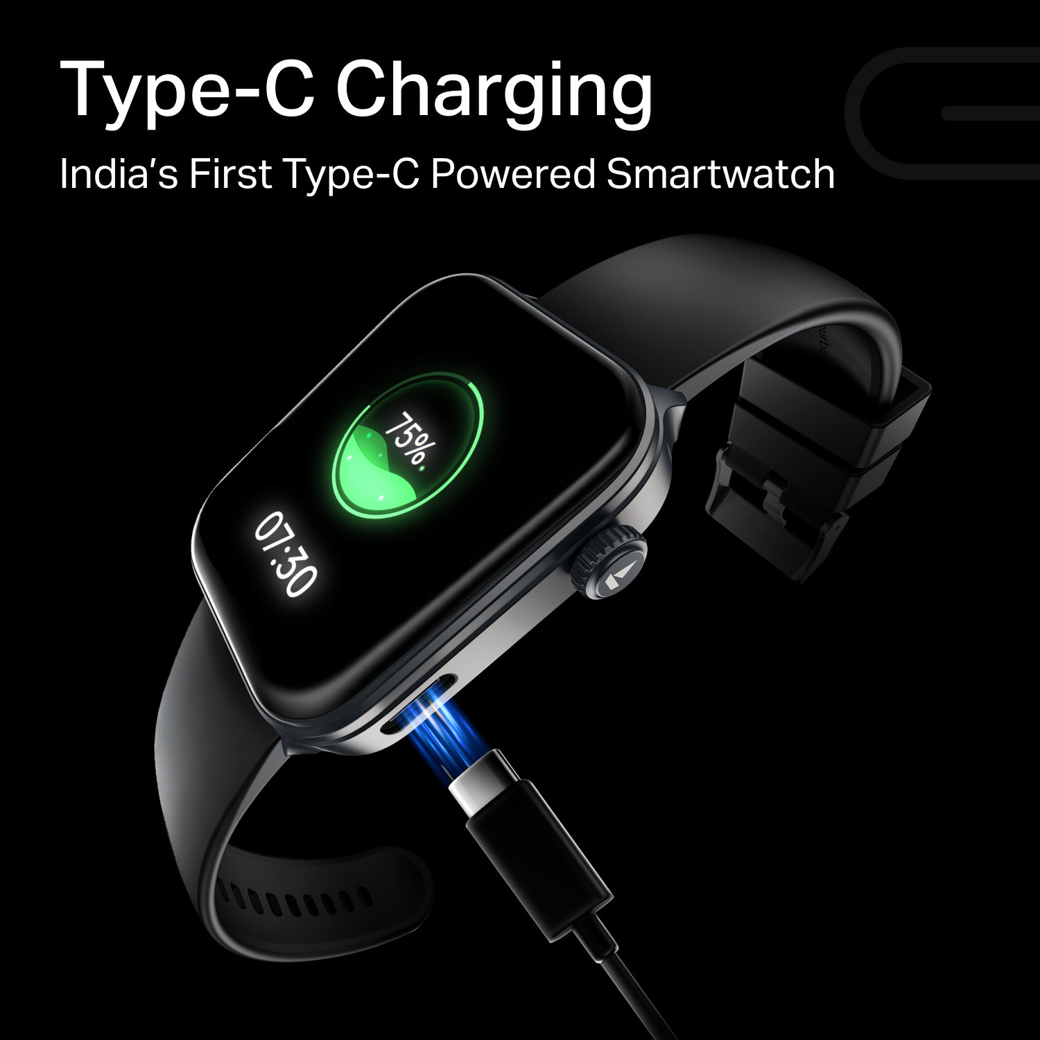 Image of boAt Storm Call 4 Smartwatch, Type-C Charge, HD Display,Functional Crown, BT Calling Smartwatch