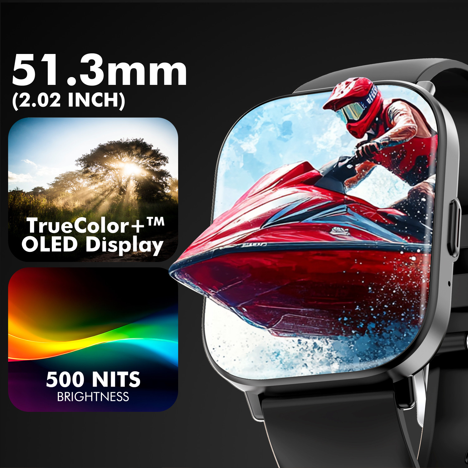 Image of Nervfit Fuel Pro S2 2.02 inch TrueColor+ LED, BT Calls, Fitness Tracker, Premium Smartwatch