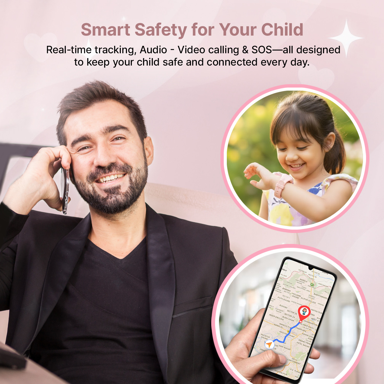 Image of Ai+ NovaWatch Kids 4G with Live GPS, Video Call, SOS & Geo-Fencing Smartwatch