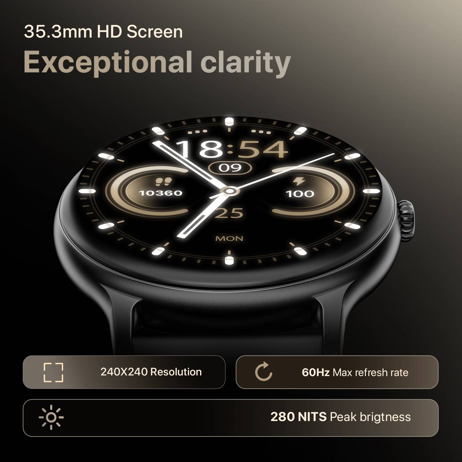 Fire-Boltt Ninja Talk 35.3mm Round Bluetooth Calling Smartwatch - Image 3