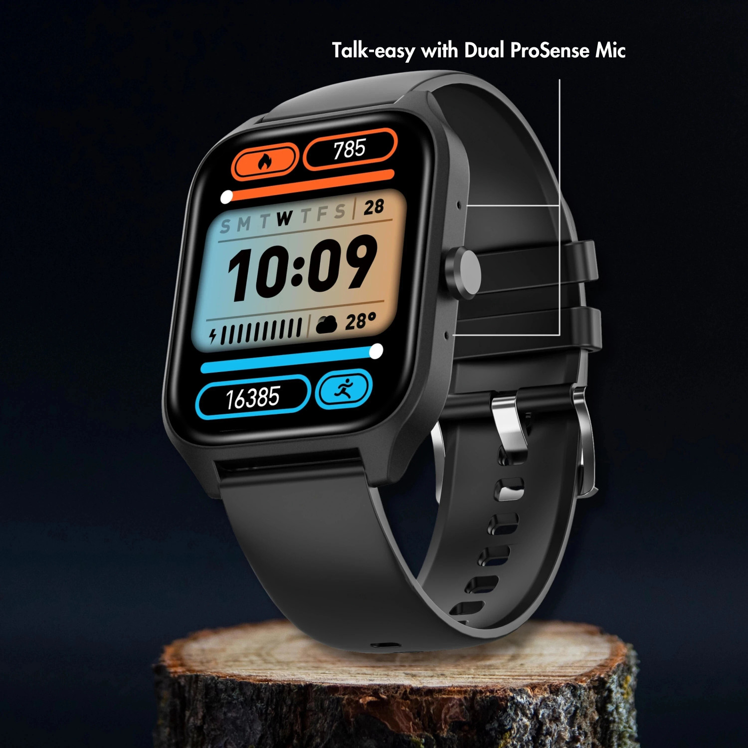 Image of Nervfit MyCLNQ Pulse 1.83 inch Display, BT Calls, Waterproof, HR /BP /Sleep, 5Day Battery Smartwatch