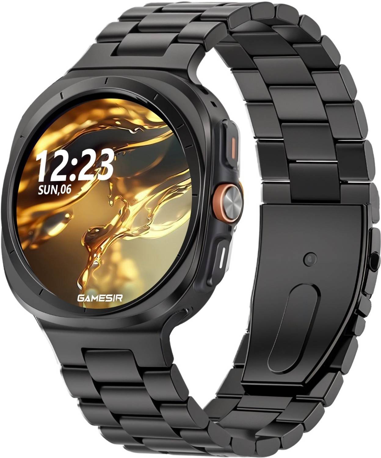 GameSir Xtra Strom Round Smartwatch with BT Calling, Fitness Trac