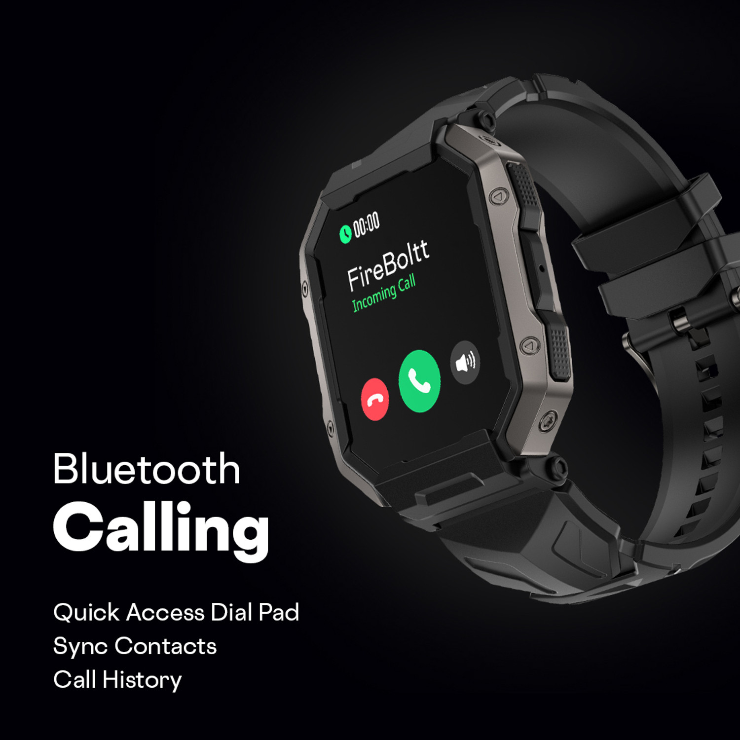 Image of Fire-Boltt Cobra 45.2mm (1.78) AMOLED Army Grade Build, Bluetooth Calling with 123 Sports. Smartwatch
