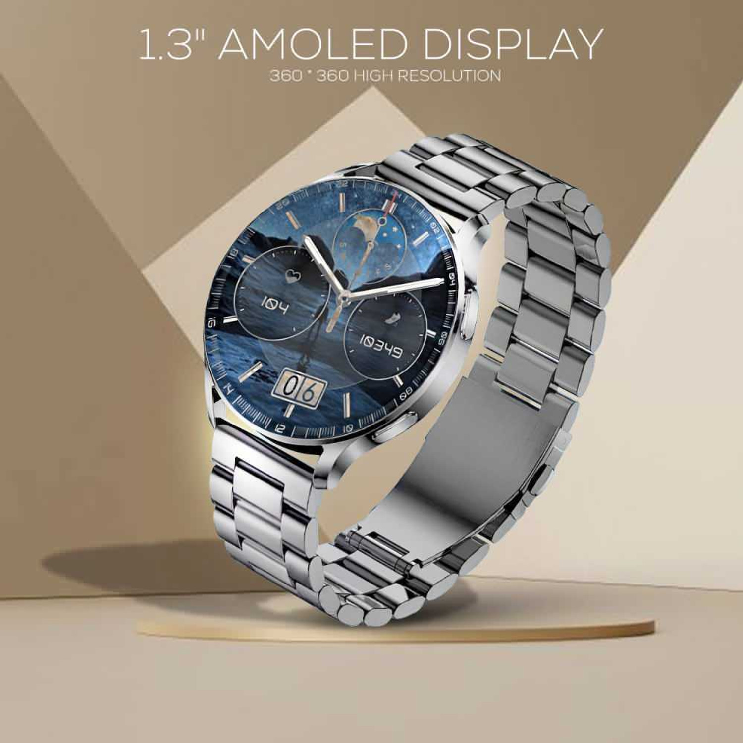 Image of Melbon Active 2 Premium Smartwatch with BT Calling, TWS Connect, Fitness Monitoring Smartwatch