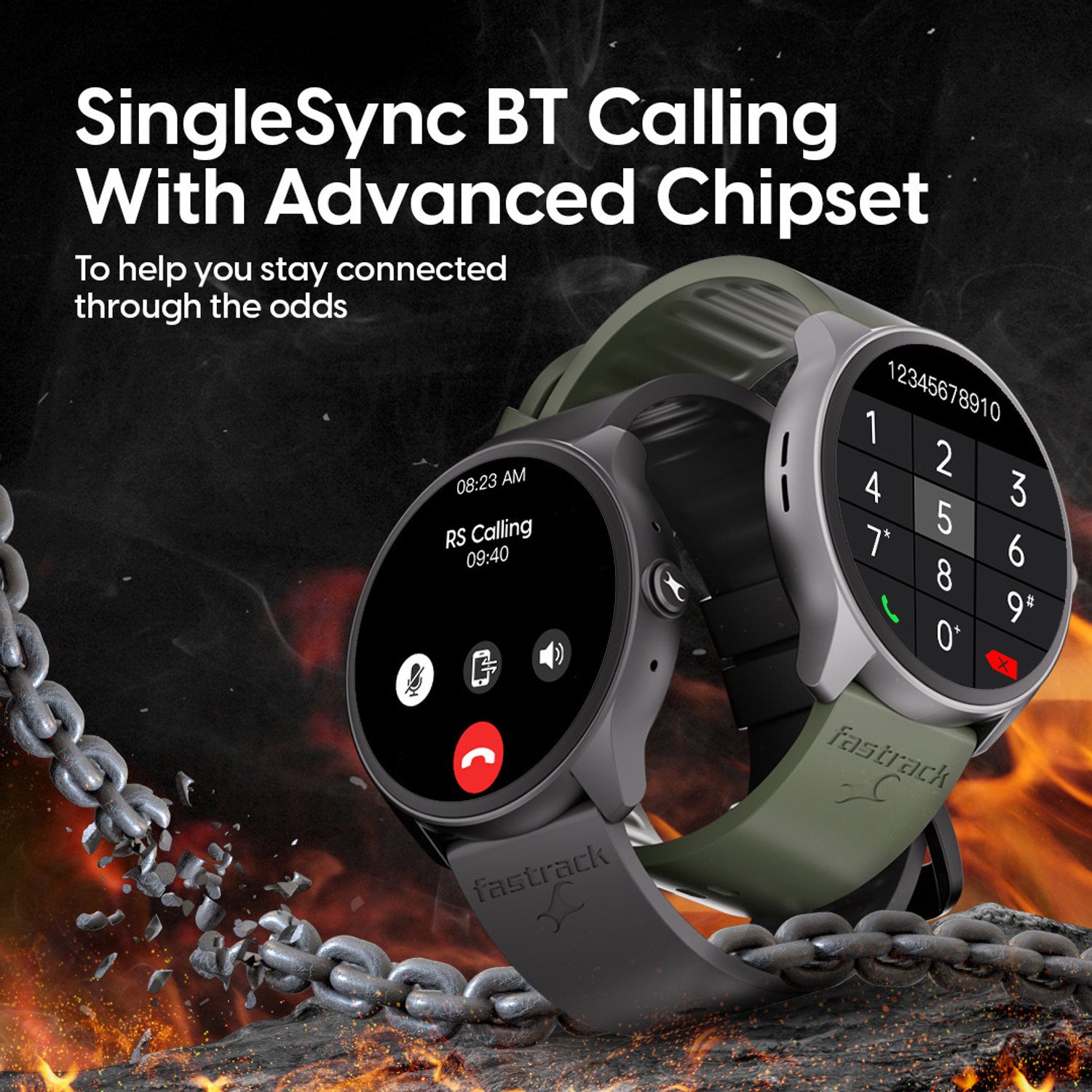 Image of Fastrack Pro|1.3Inch AMOLED display with 600 Nits|Advanced BT Calling Chipset Smartwatch