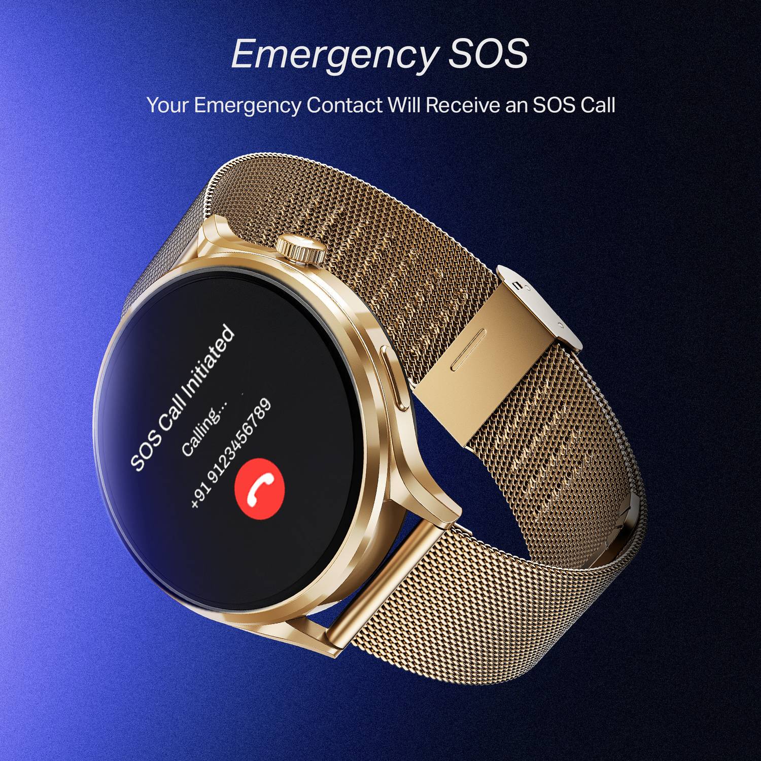 boAt Lunar Discovery Pro Smartwatch (Gold) - Image 5
