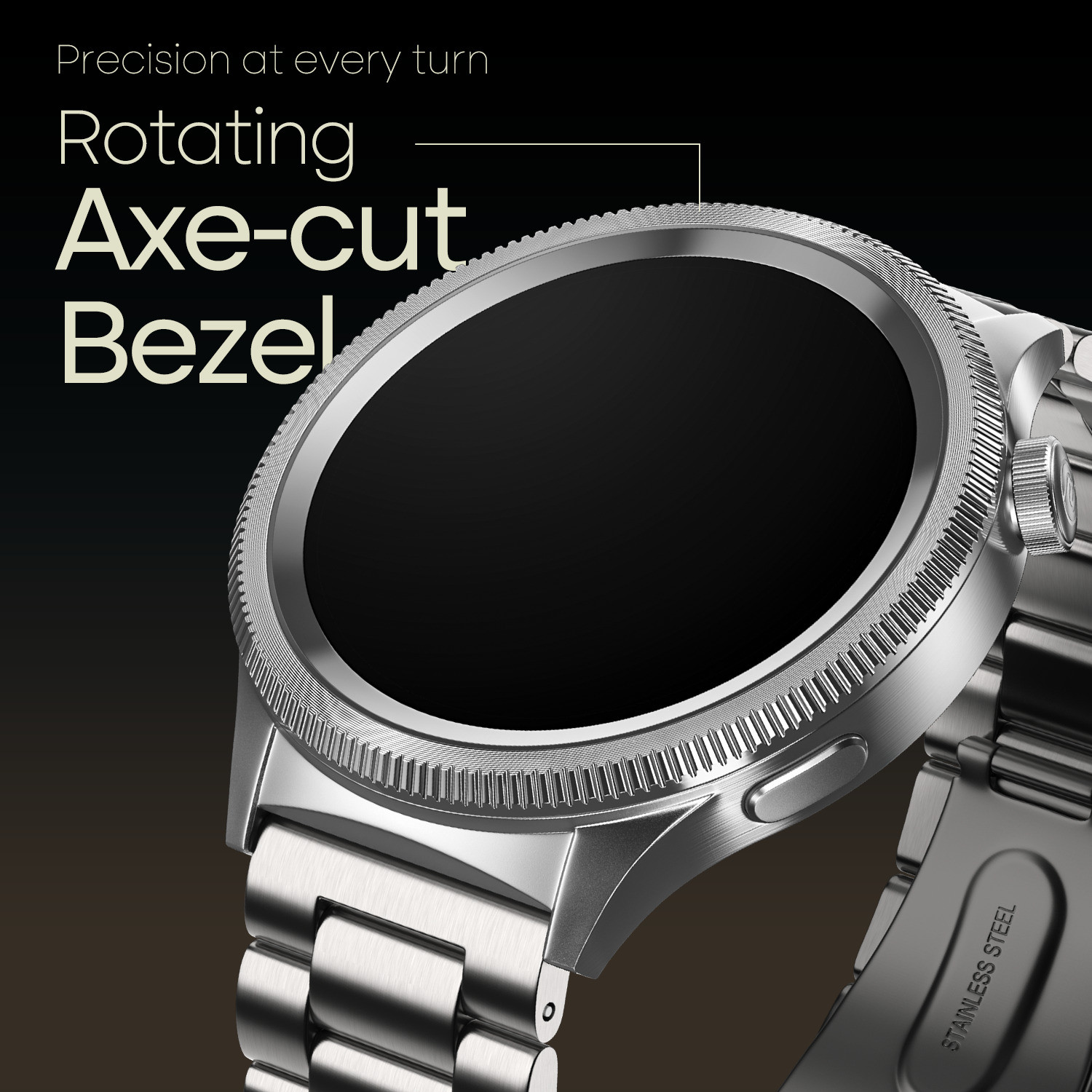 Image of Noise Halo 2 1.43 inch AMOLED, Rotating Axe-Cut Bezel, Stainless Steel Build, BT Calling Smartwatch
