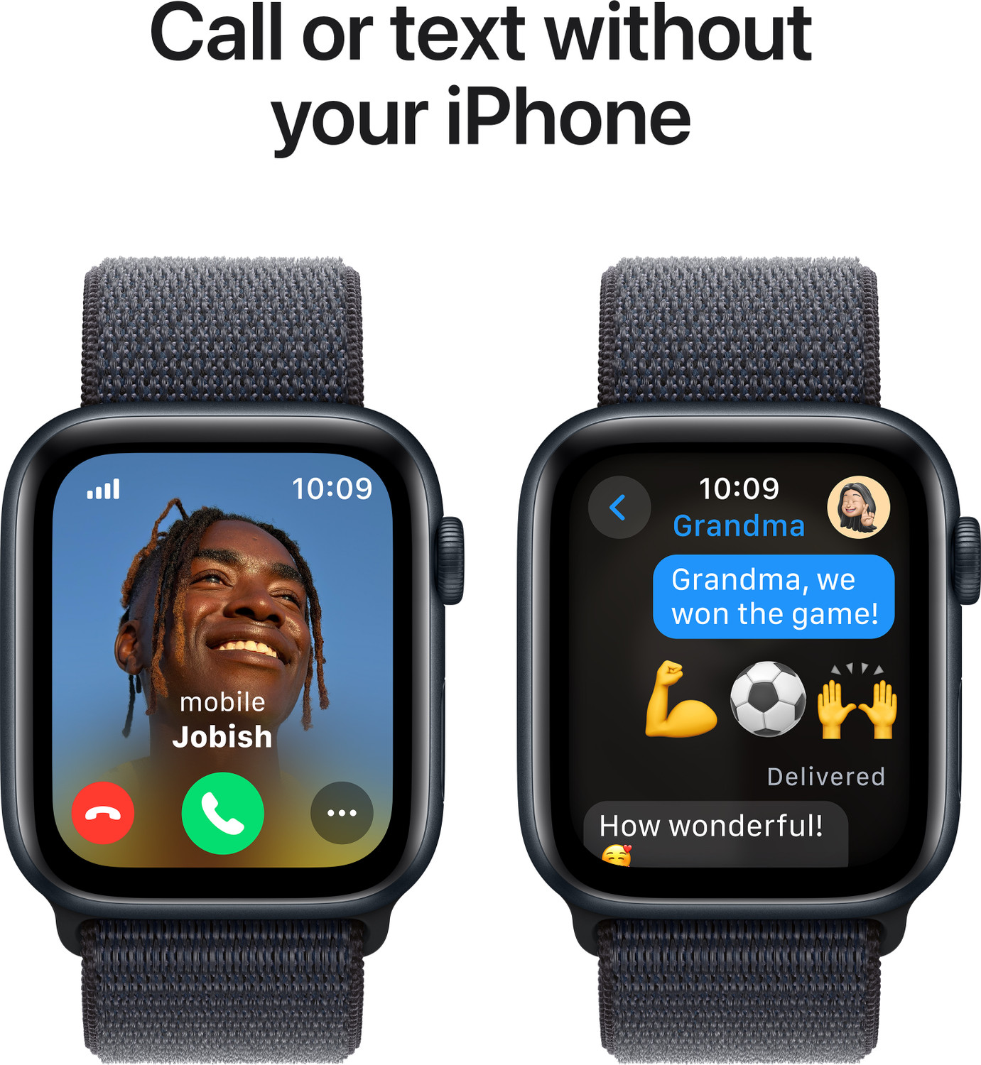 Image of Apple Watch SE GPS + Cellular 44mm Midnight Aluminium with Ink Sport Loop