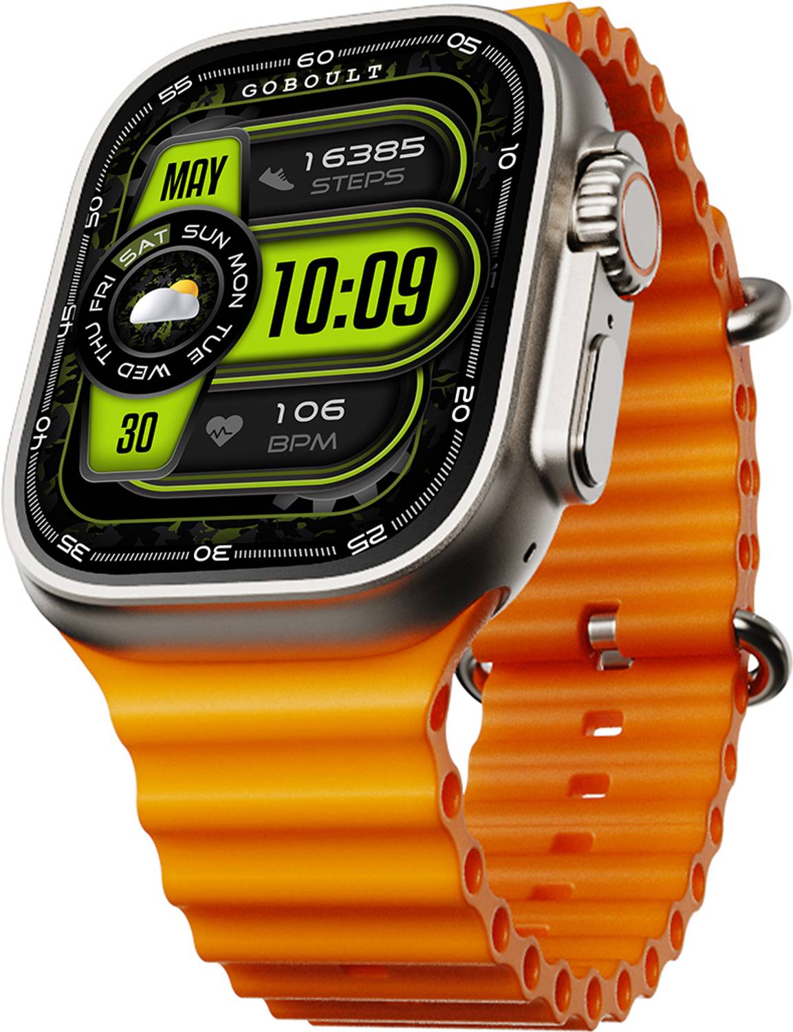 GOBOULT Crown Pro 2.01'' AMOLED Display, Working Crown, AOD, Zinc Alloy Frame Smartwatch