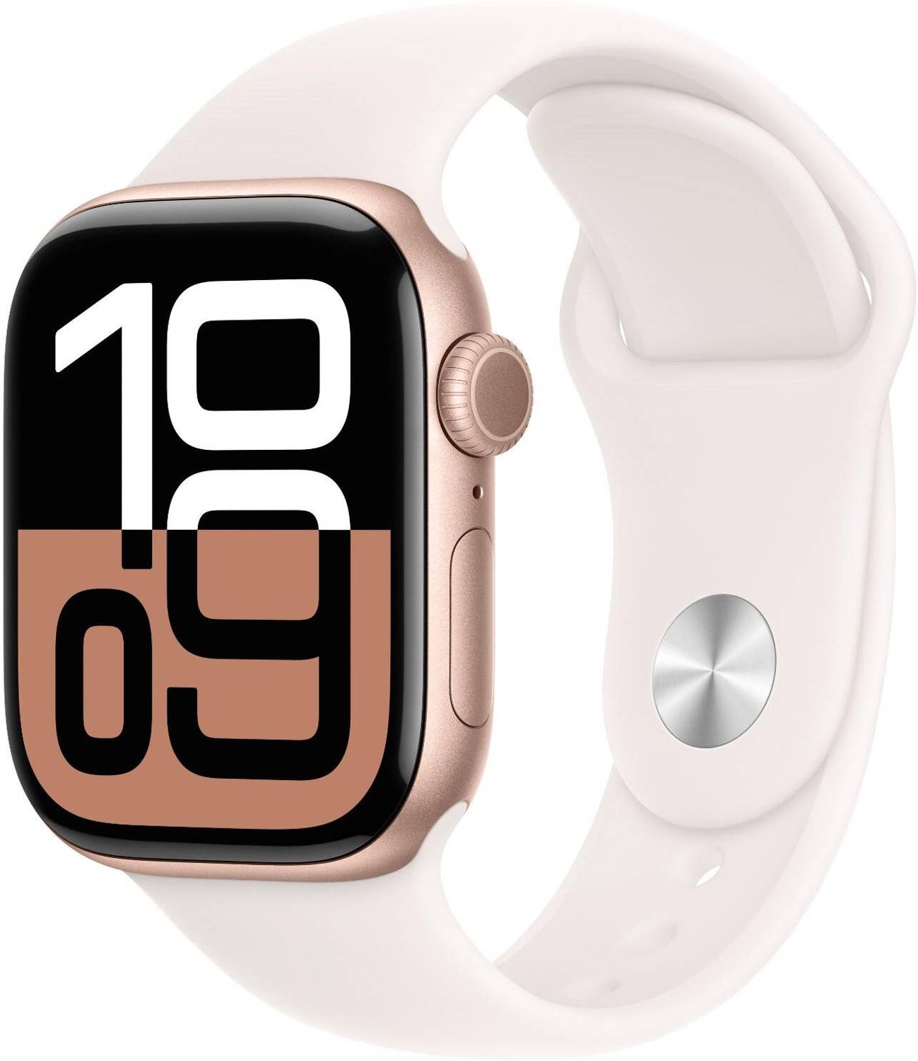 Apple Watch Series 10 GPS 42mm Rose Gold Aluminium with Light Blu