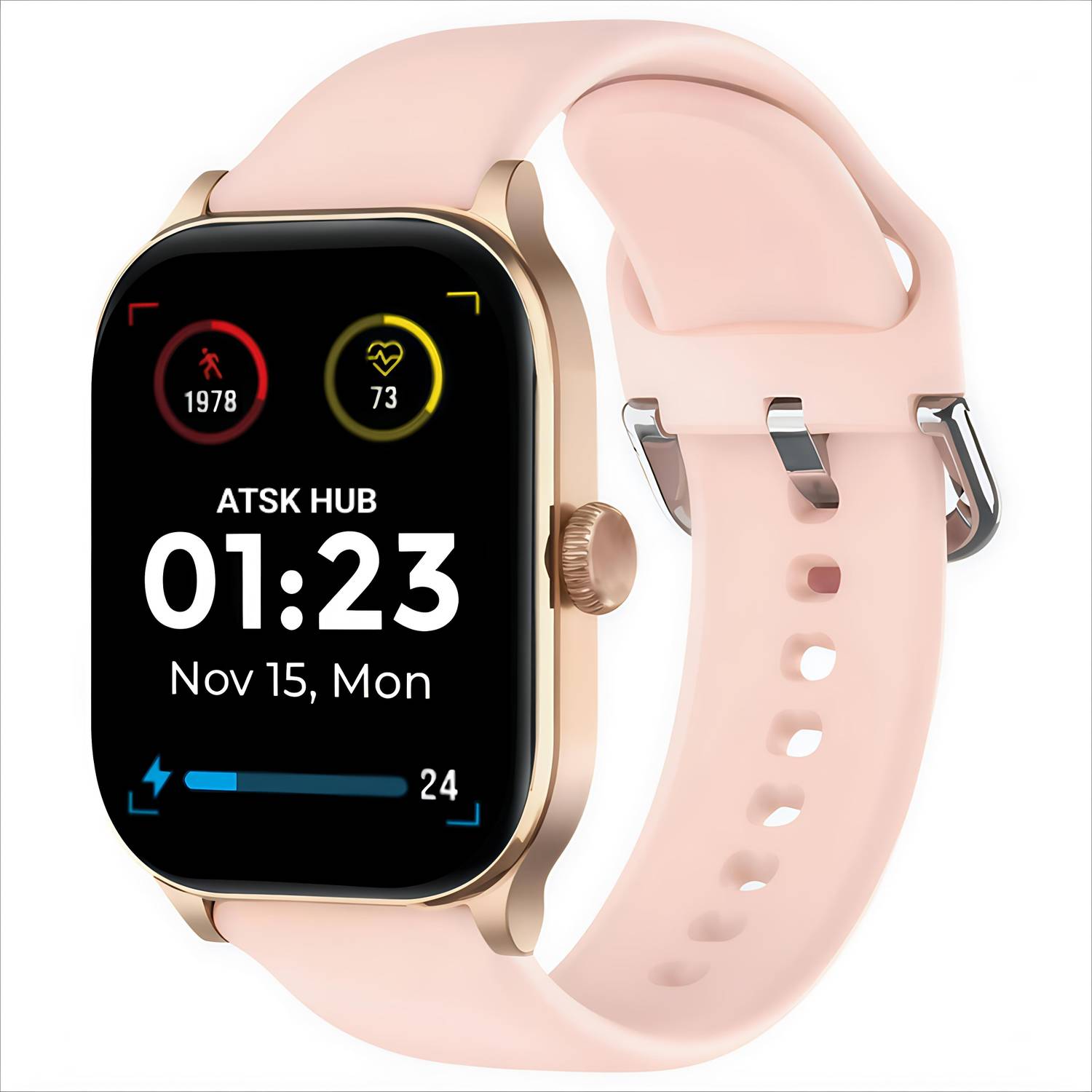 ATSK HUB H9 Smartwatch Display/Bluetooth Calling Smart Watch with Wireless Charging, Smartwatch