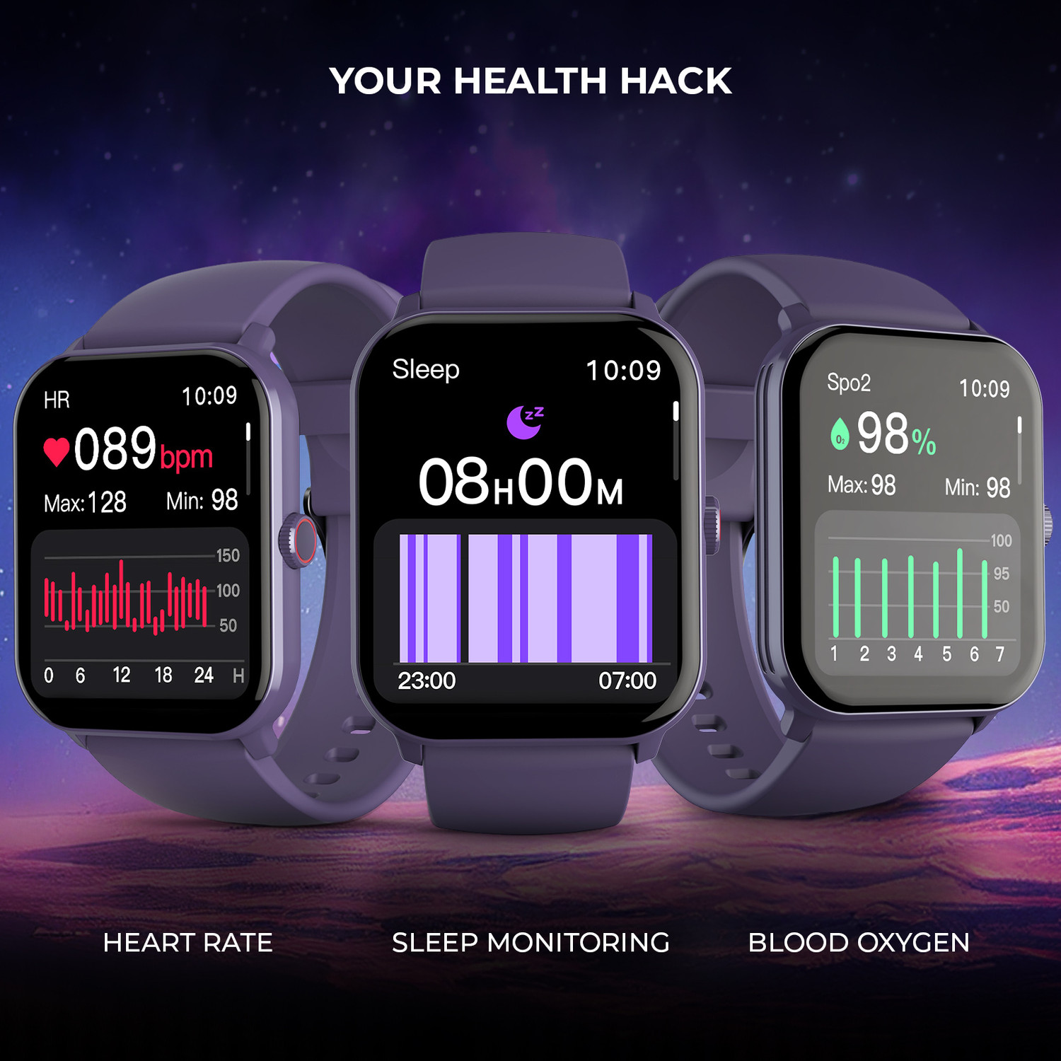Image of beatXP Marv Neo 1.85'' HD Display Bluetooth Calling Smart Watch, Health Tracking & IP68 Smartwatch