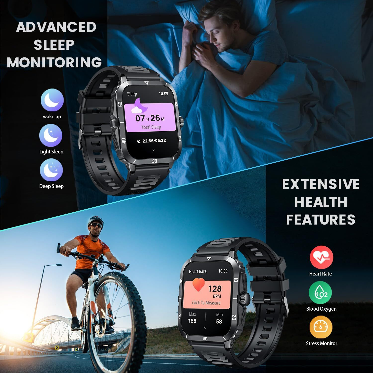 Image of FITRIC Bluetooth Calling Smart Watch 2.0 HD Display Fitness SpO2 Heart Rate Smartwatch