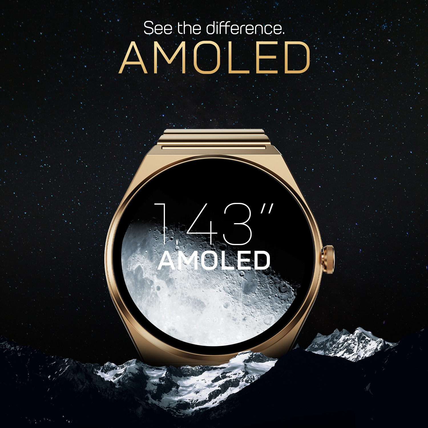 Image of Fire-Boltt Legacy Nova 1.43 inch Ultra Slim AMOLED Wireless Charging Rotating Crown BT Call Smartwatch
