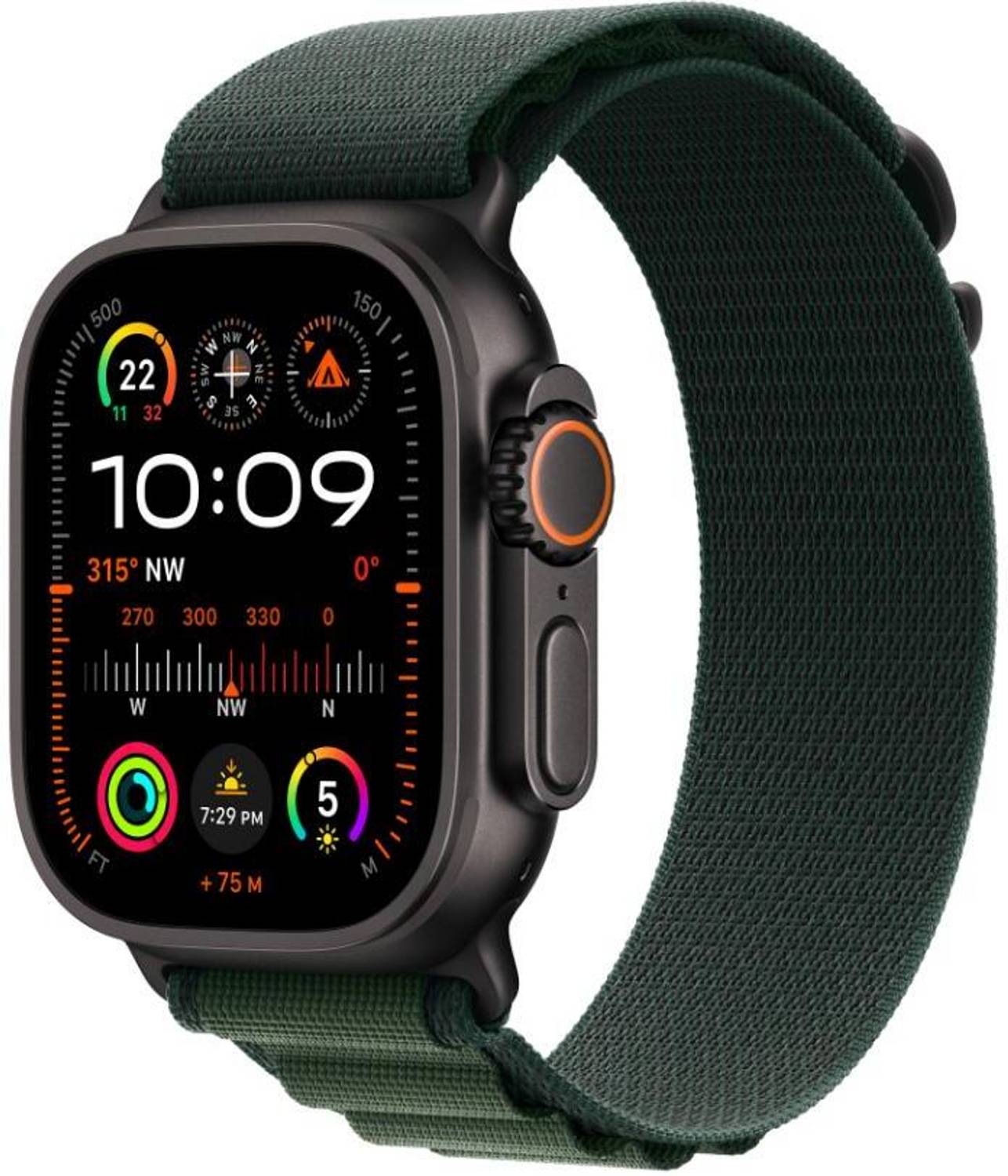 Apple Watch Ultra 2 GPS + Cellular 49mm Black Titanium with Green
