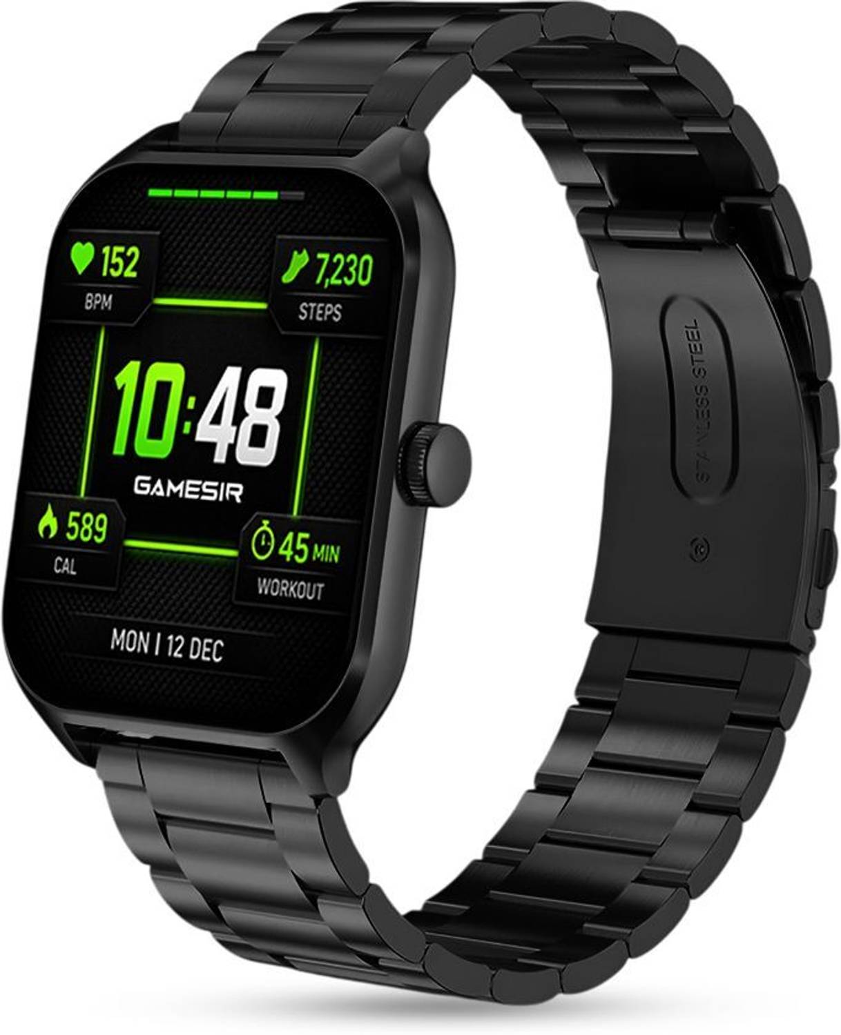 GameSir H9 AMOLED Smartwatch with BT Calling, Health Tracking & 1