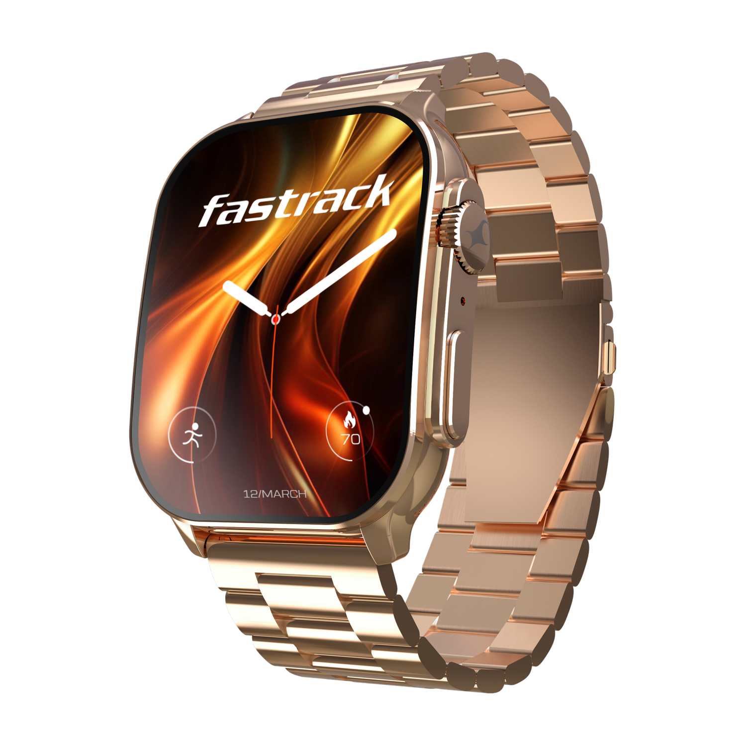 Fastrack Revoltt FS2Pro-1.96''|Super AMOLED Curved|Premium Glossy Metal|1000 Nits|Fashion Smartwatch