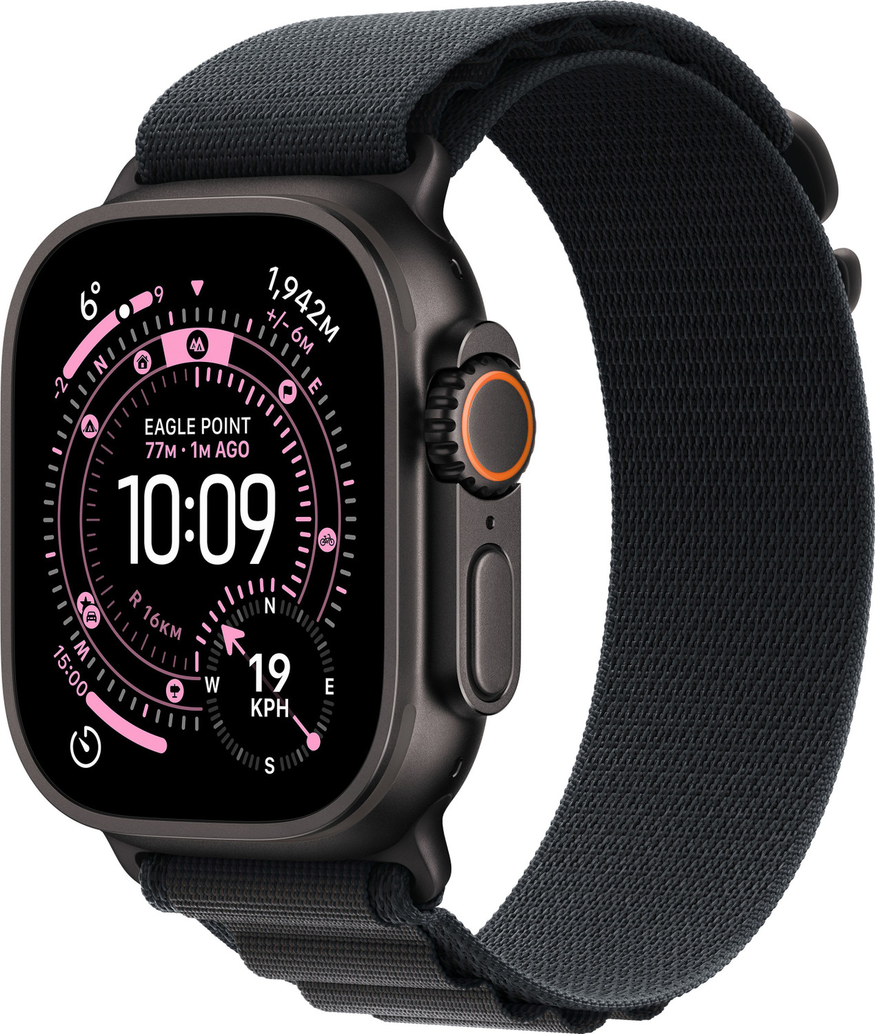 Image of Apple Watch Ultra 3 GPS + Cellular 49mm Black Titanium Case Black Alpine Loop - Medium